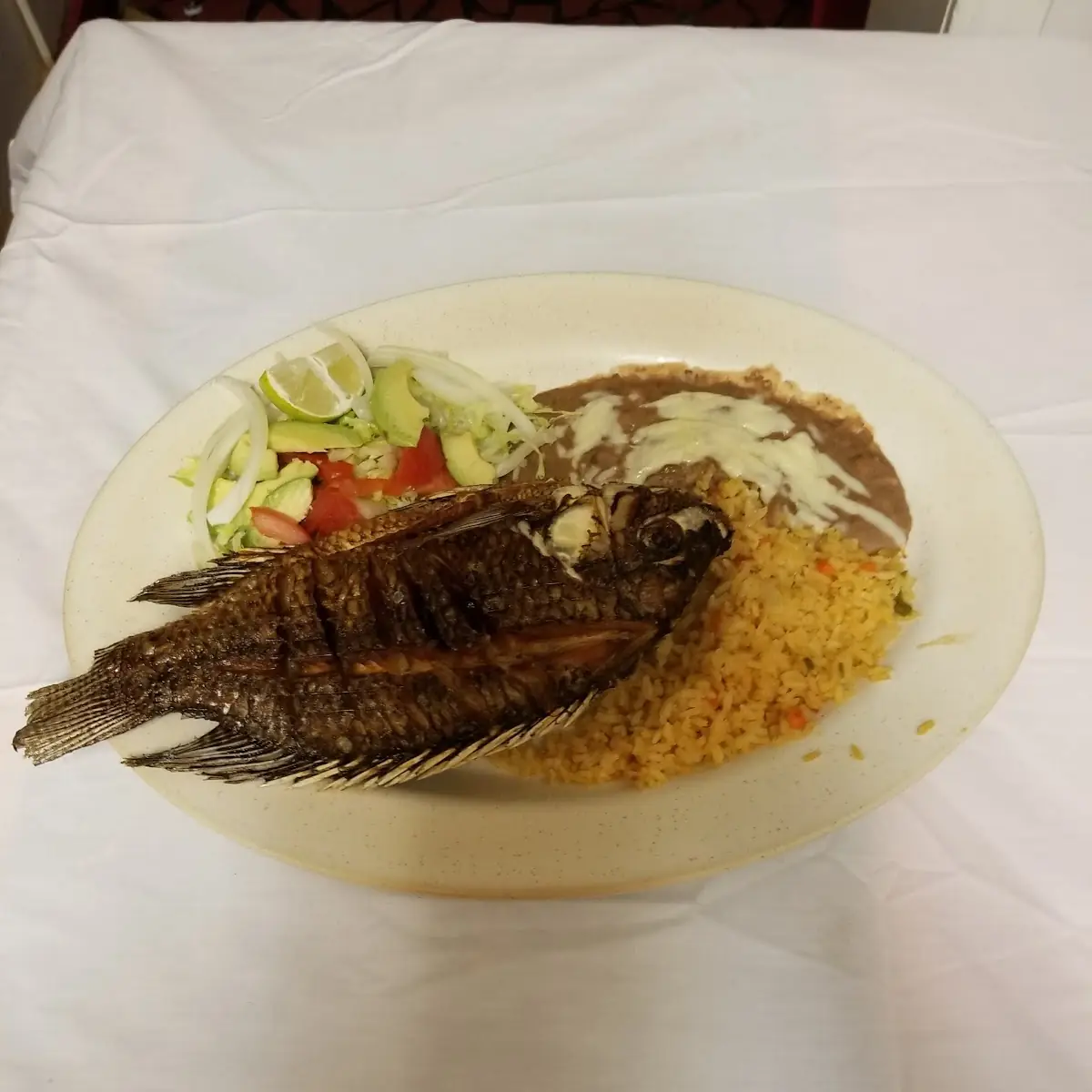Mojarra A la Mexicana Plate