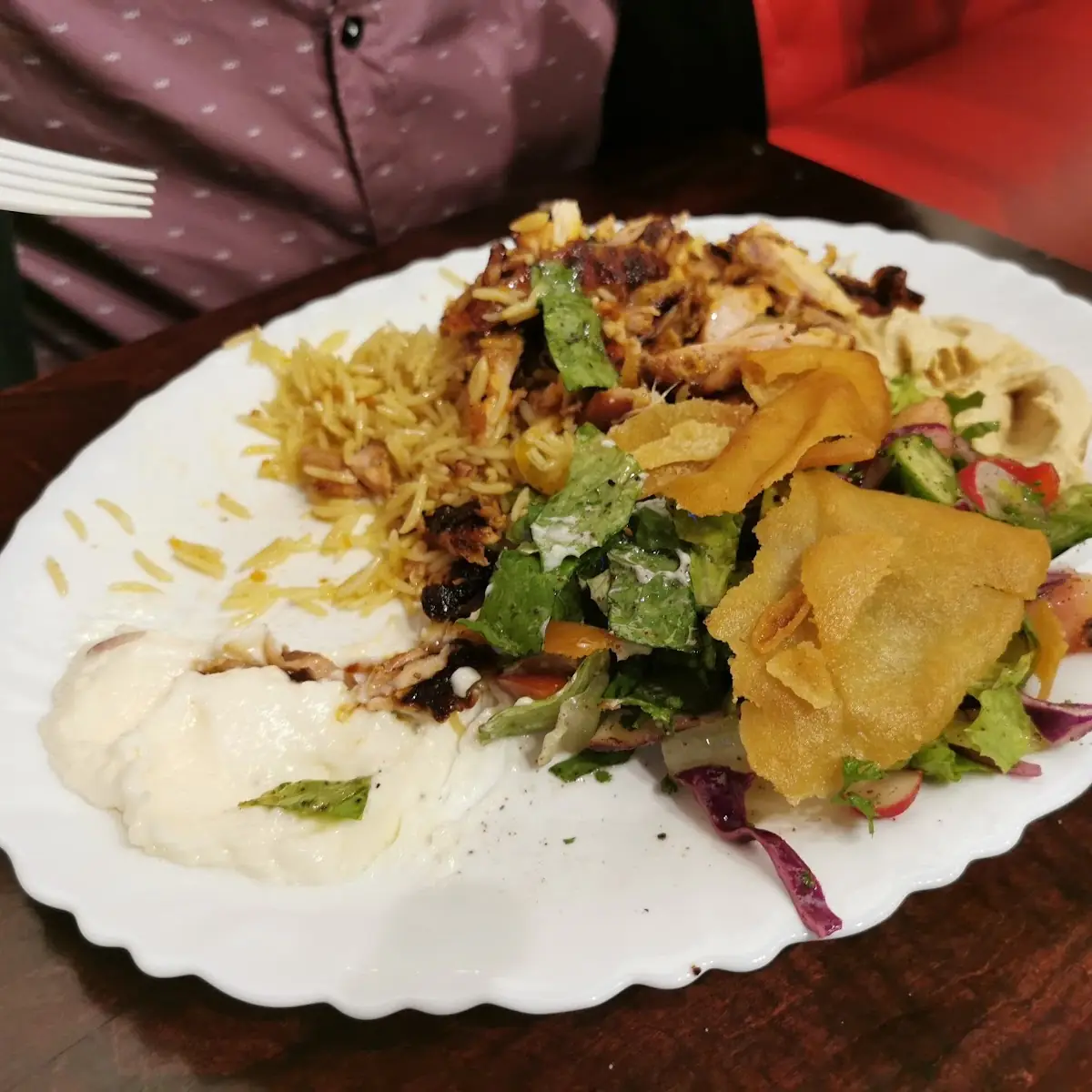 Chicken Shawarma Rice Platter, Kababji Grill