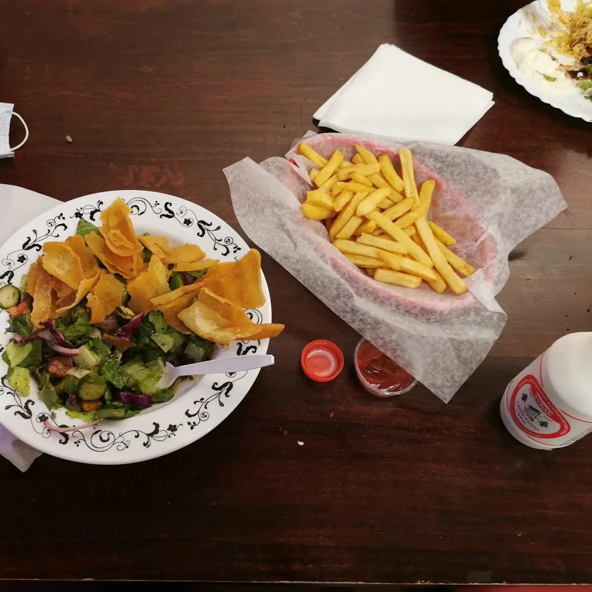 Shawarma Wrap Fattoush Salad, Kababji Grill