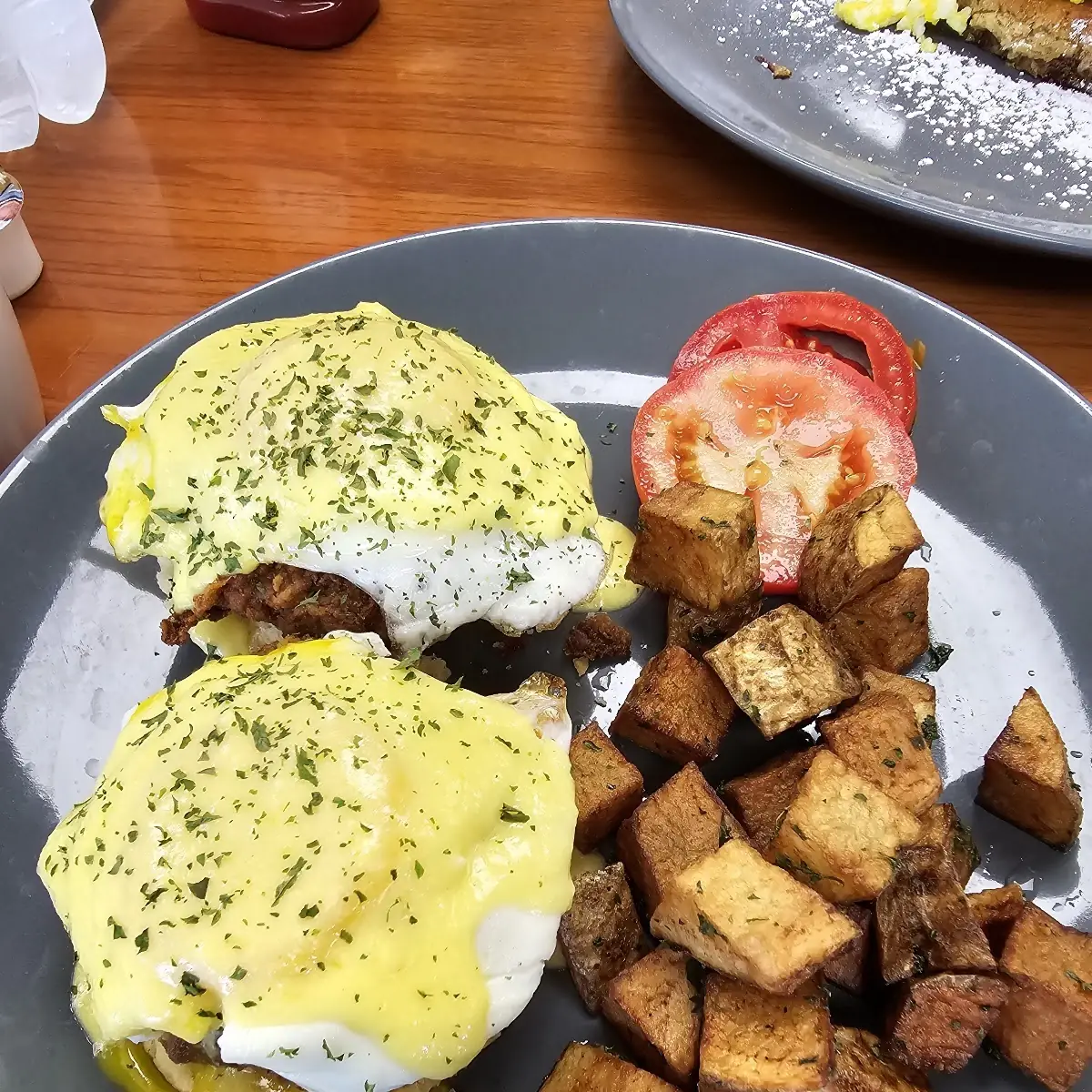 Salmon Croquette Eggs Benedict