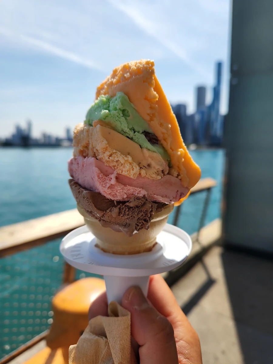 Rainbow Cone Ice Cream Cone