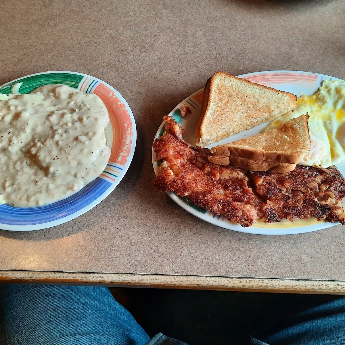 Biscuits and Gravy with Corned Beef Hash and Eggs