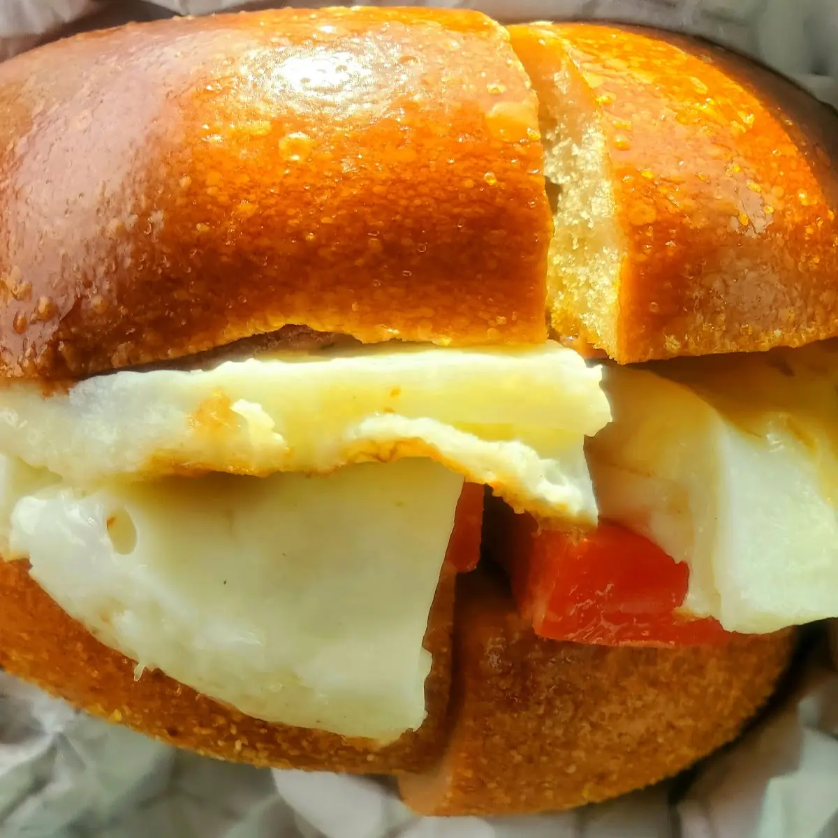 Egg White Bacon Avocado and Tomato Breakfast Sandwich