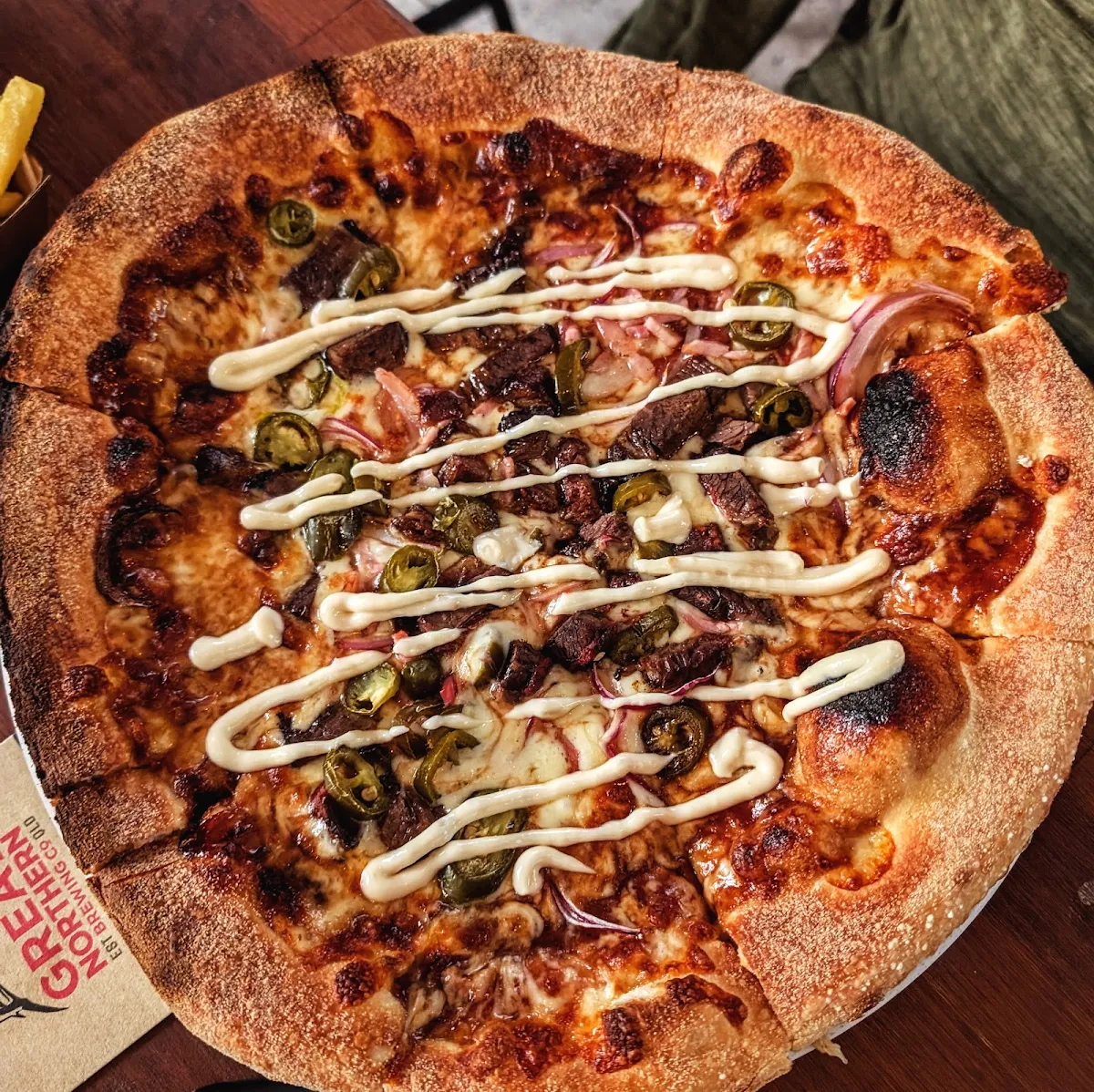 Pulled Beef Pizza, Waterloo Bay Hotel