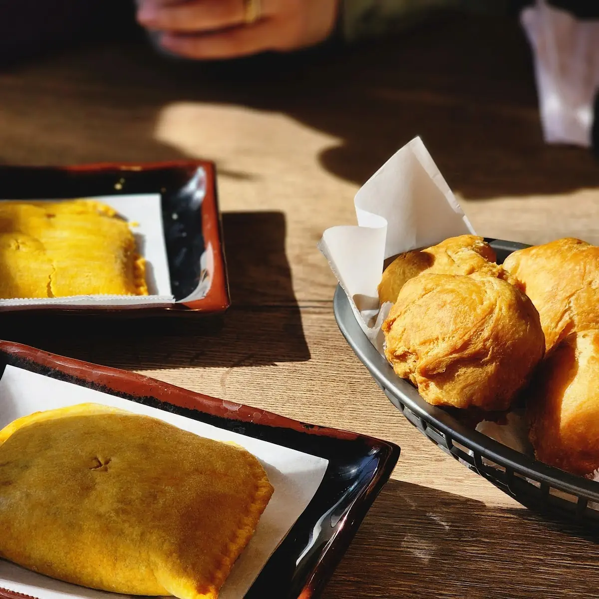 Beef Patty & Johnny Cakes