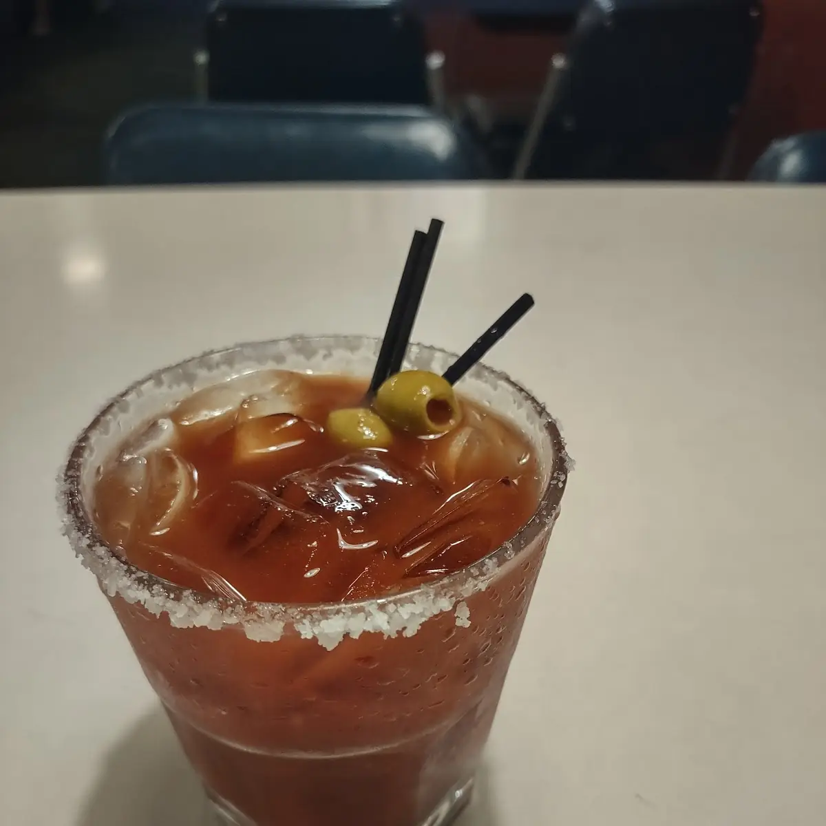 Bloody Mary with Salted Rim