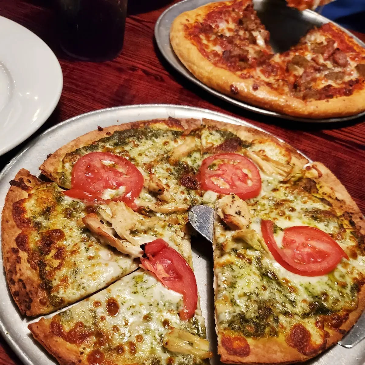 Thin Crust Pesto Pizza