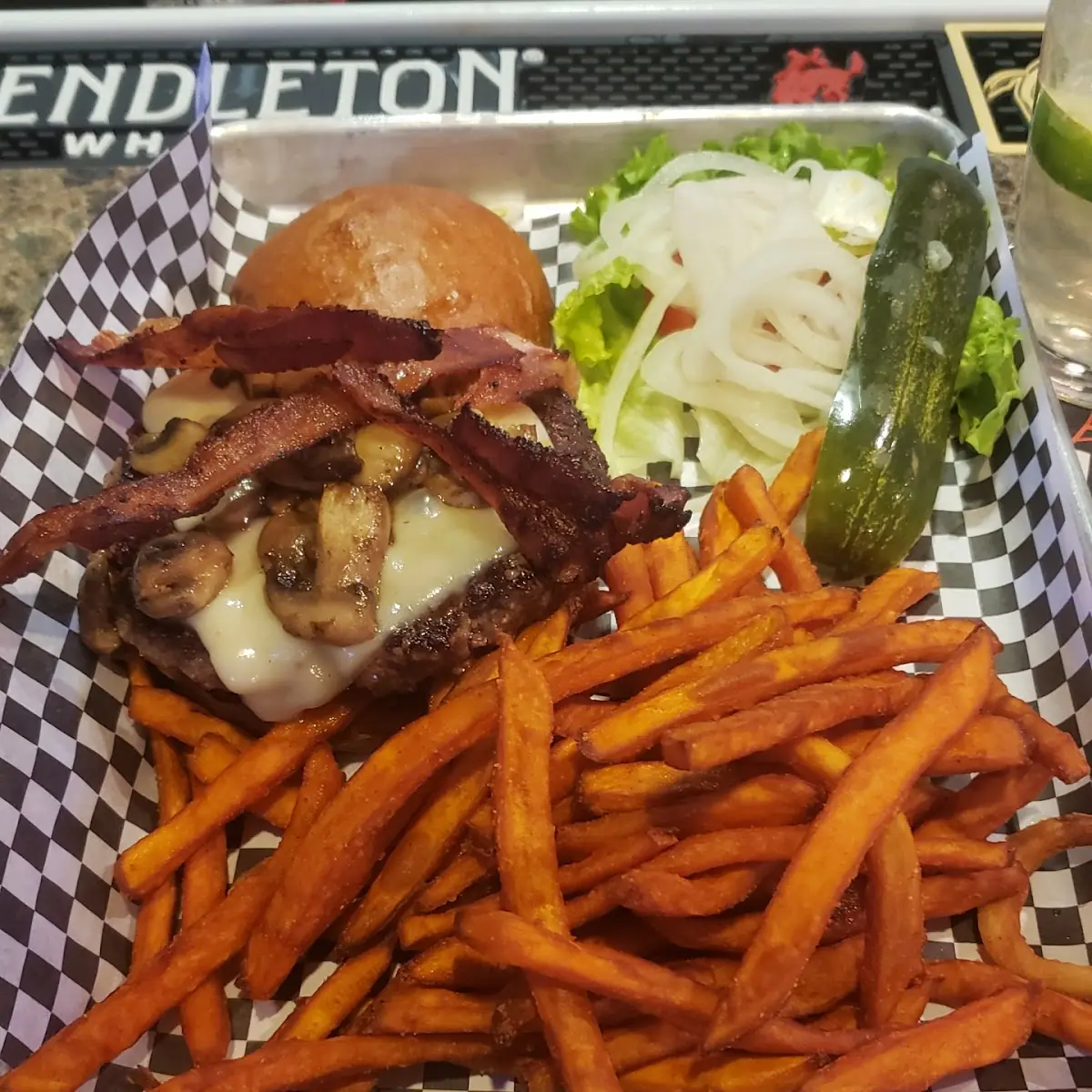 Mushroom Swiss Burger