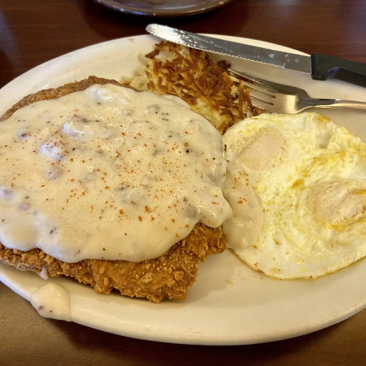 Chicken Fried Steak and Eggs