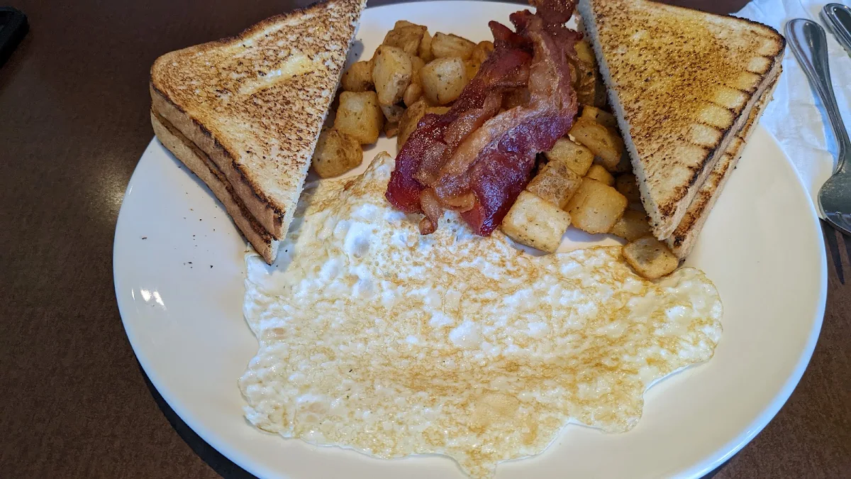 Eggs & Sausage with Toast and Coffee, Jonny Canuck's Bar & Grill