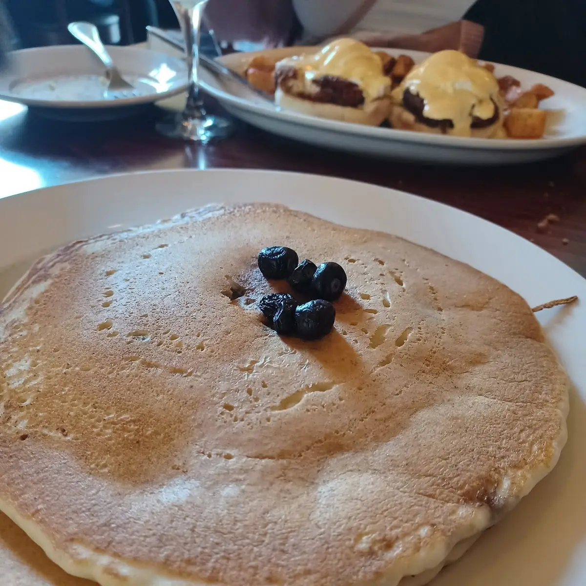 Lemon Ricotta Blueberry Pancakes