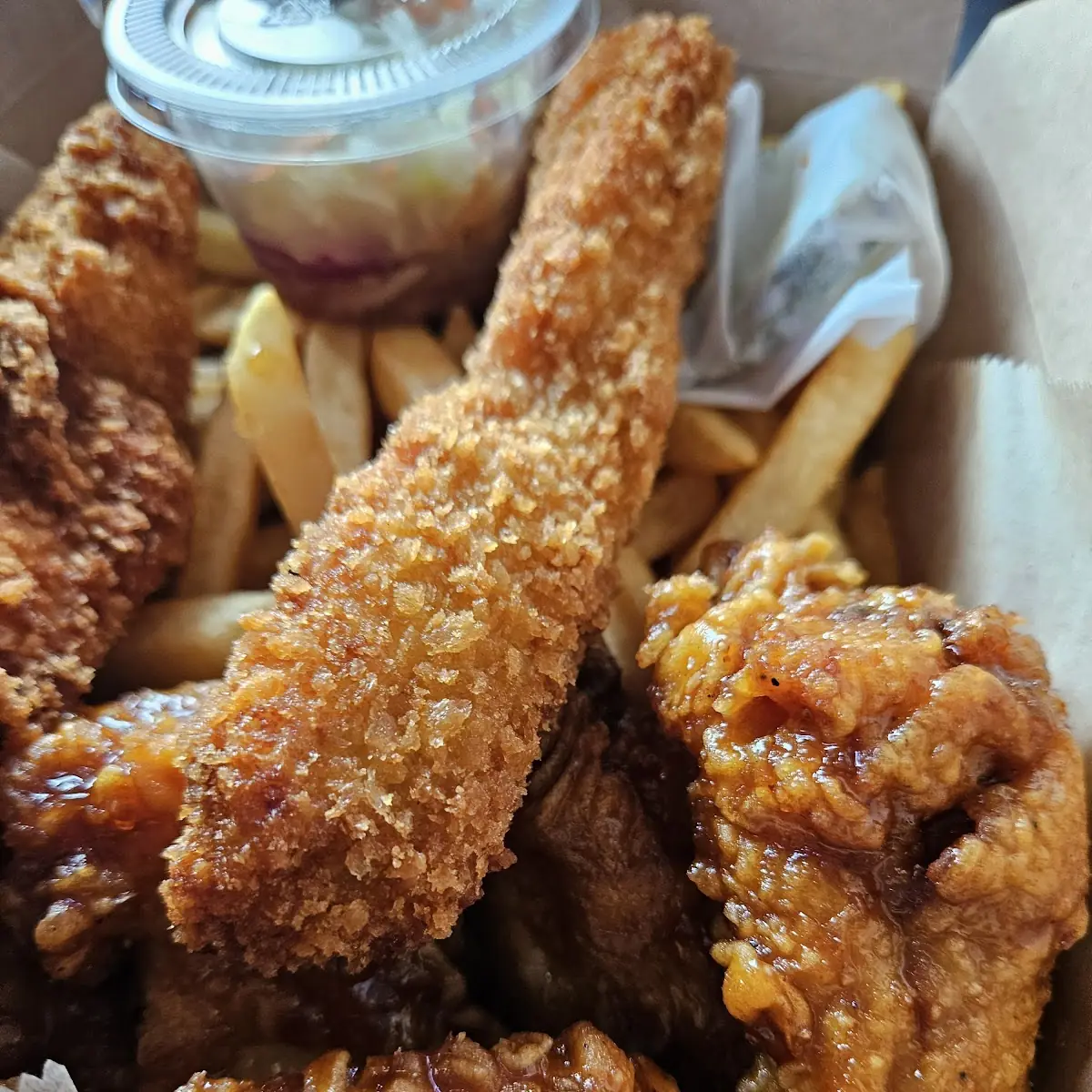 Chicken Wings with Fries