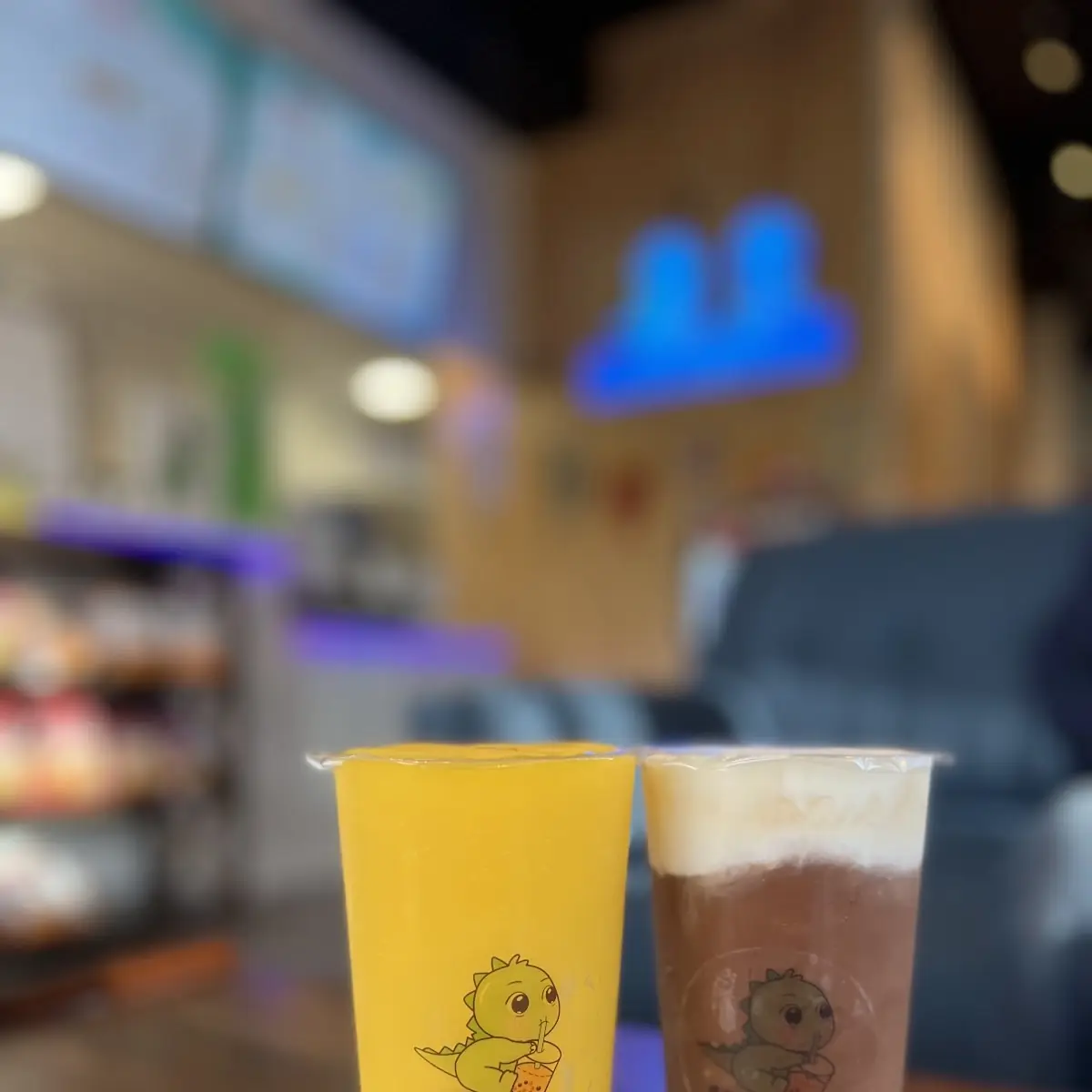 Mango Slush with Mango Popping Boba