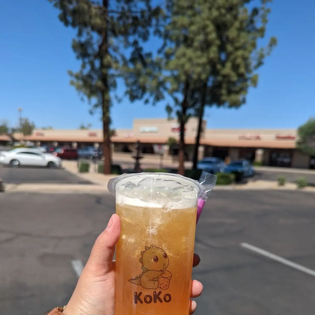 Peach w Lychee Jelly and Aloe Vera