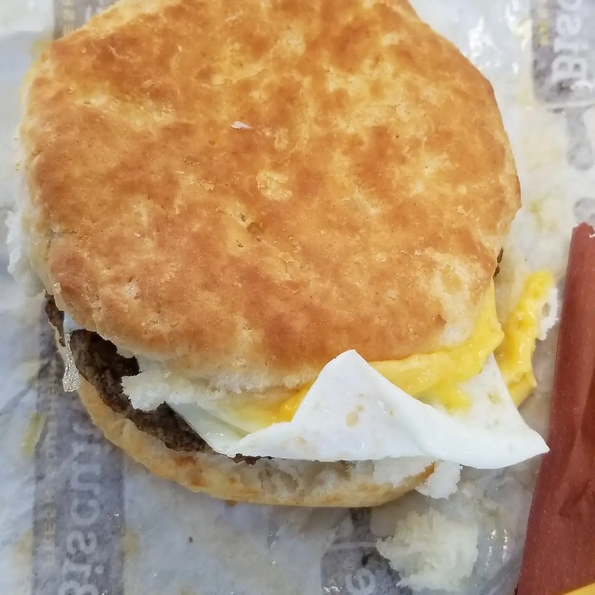 Sausage Egg and Cheese Biscuit