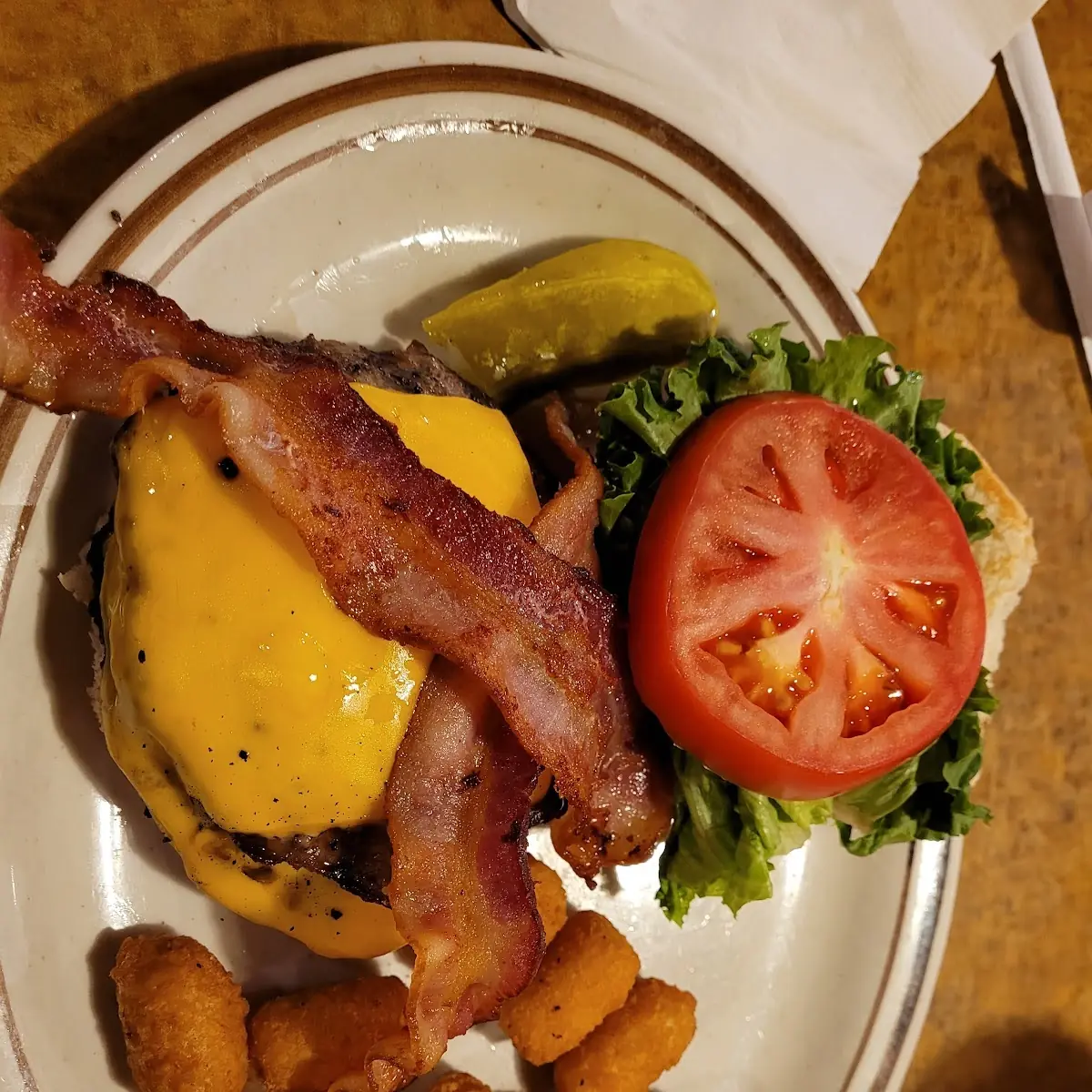Bacon Cheese Burger with Cheese Curds