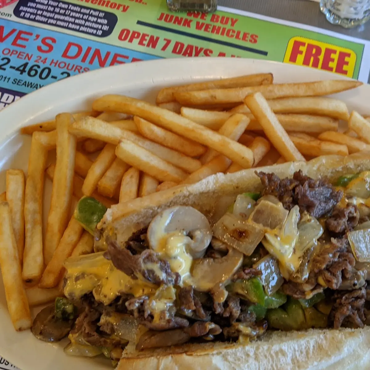 Philly Cheese Steak with Fries