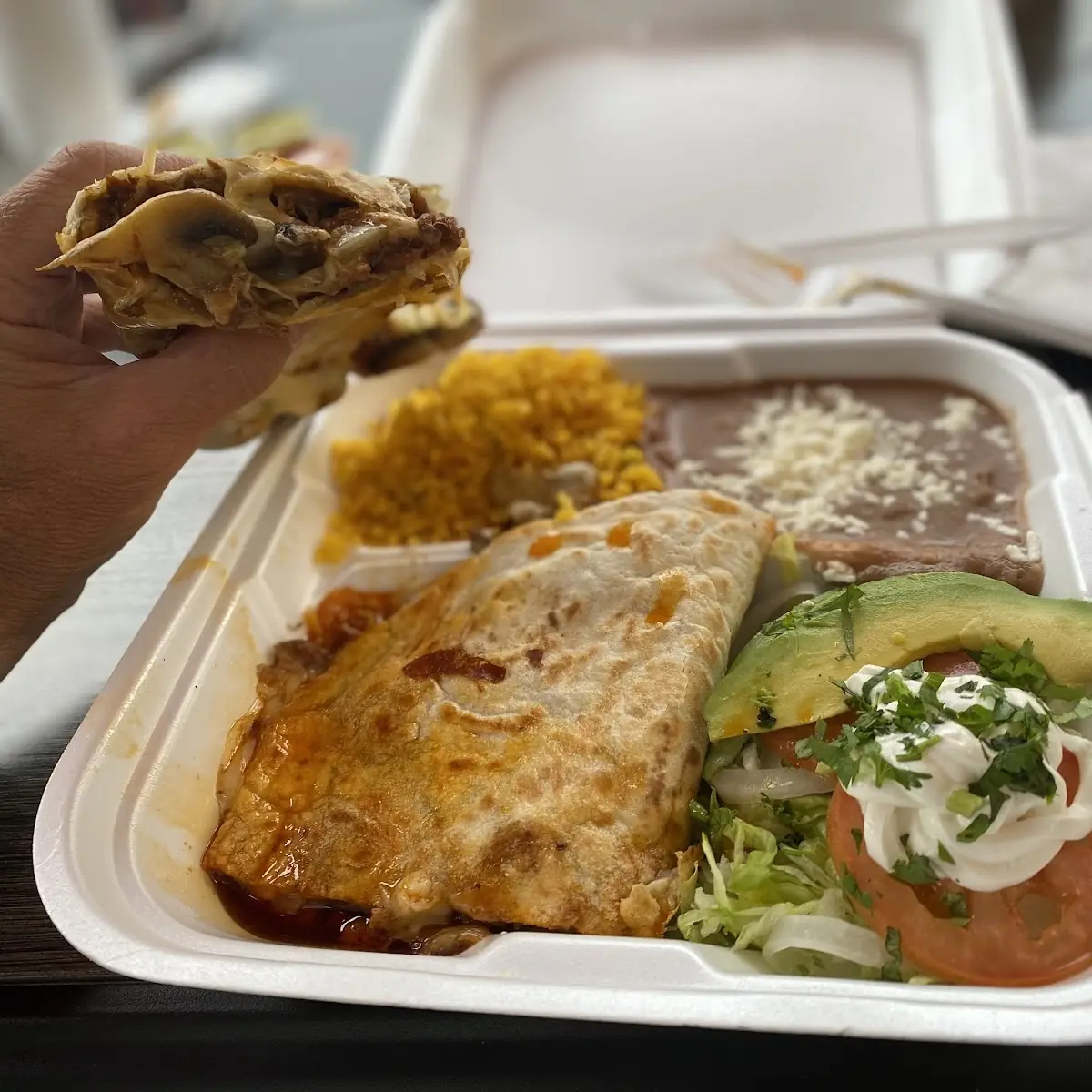 Carnitas Quesadilla w Mushroom & Onions