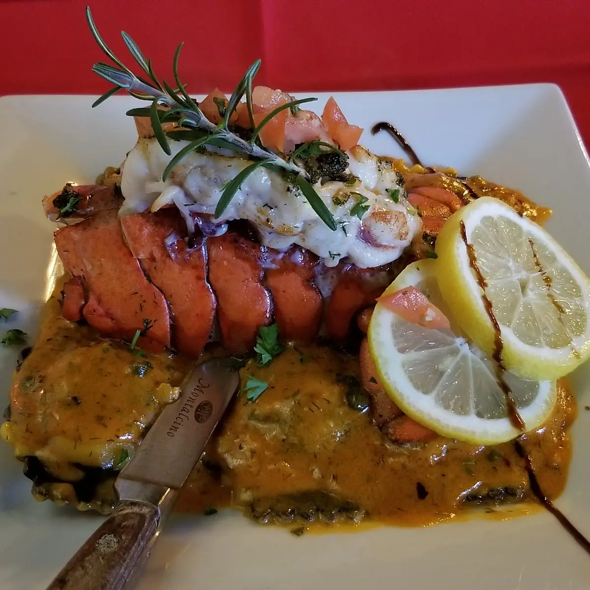 Lobster Ravioli with Lobster Tail
