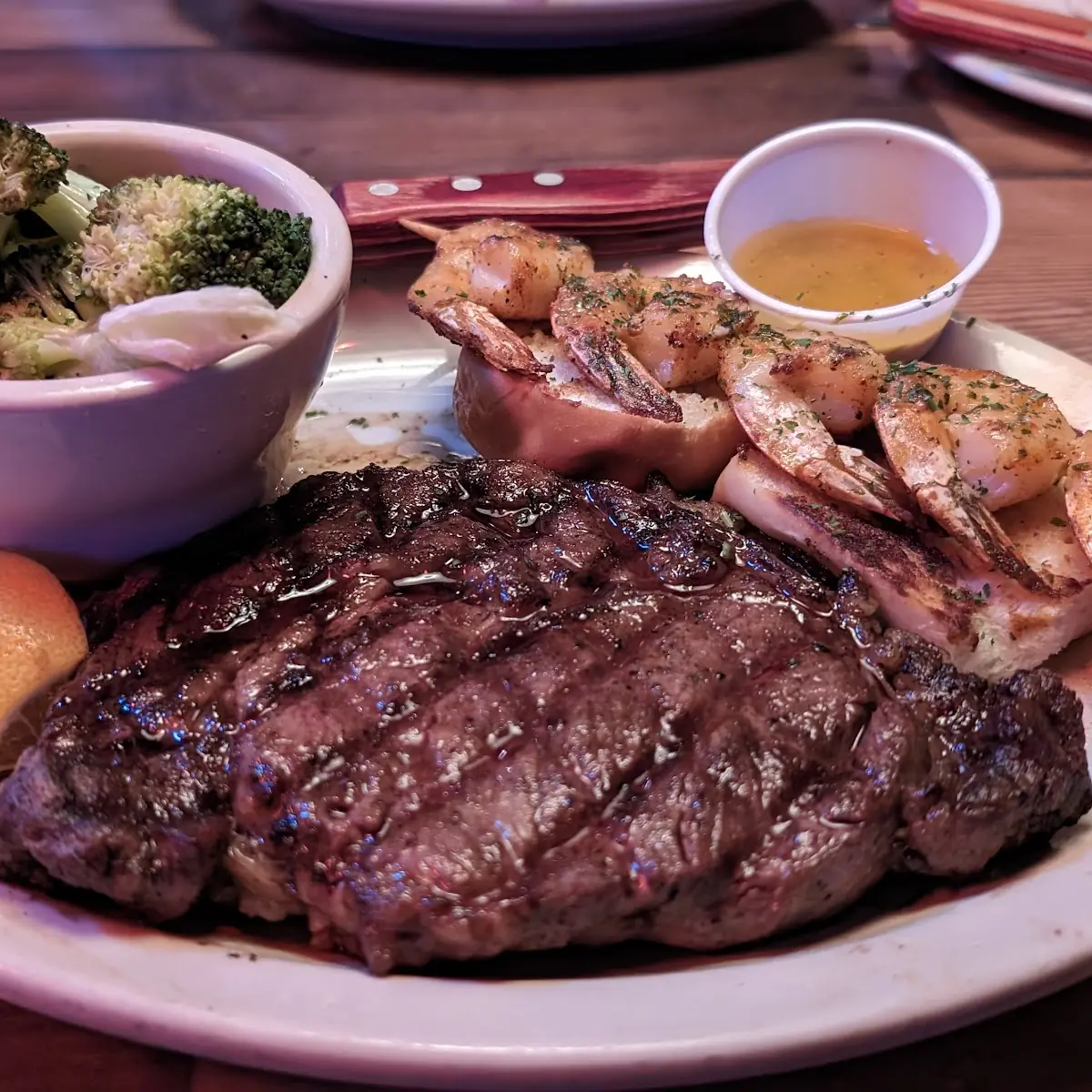 Sirloin & Grilled Shrimp Combo with 2 Sides