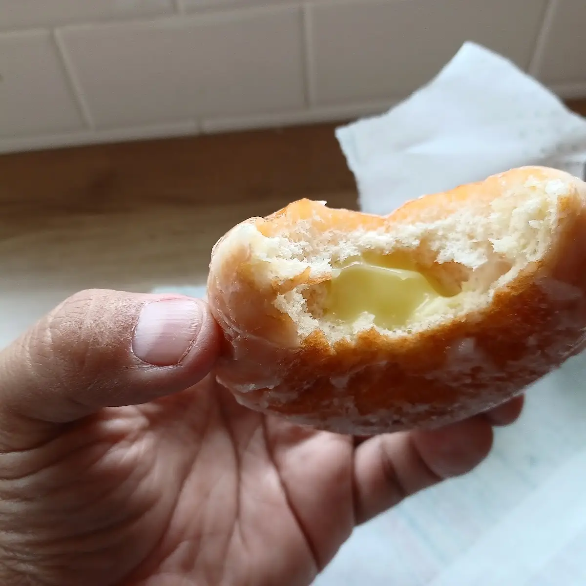 Glazed Donut Lemon Filled