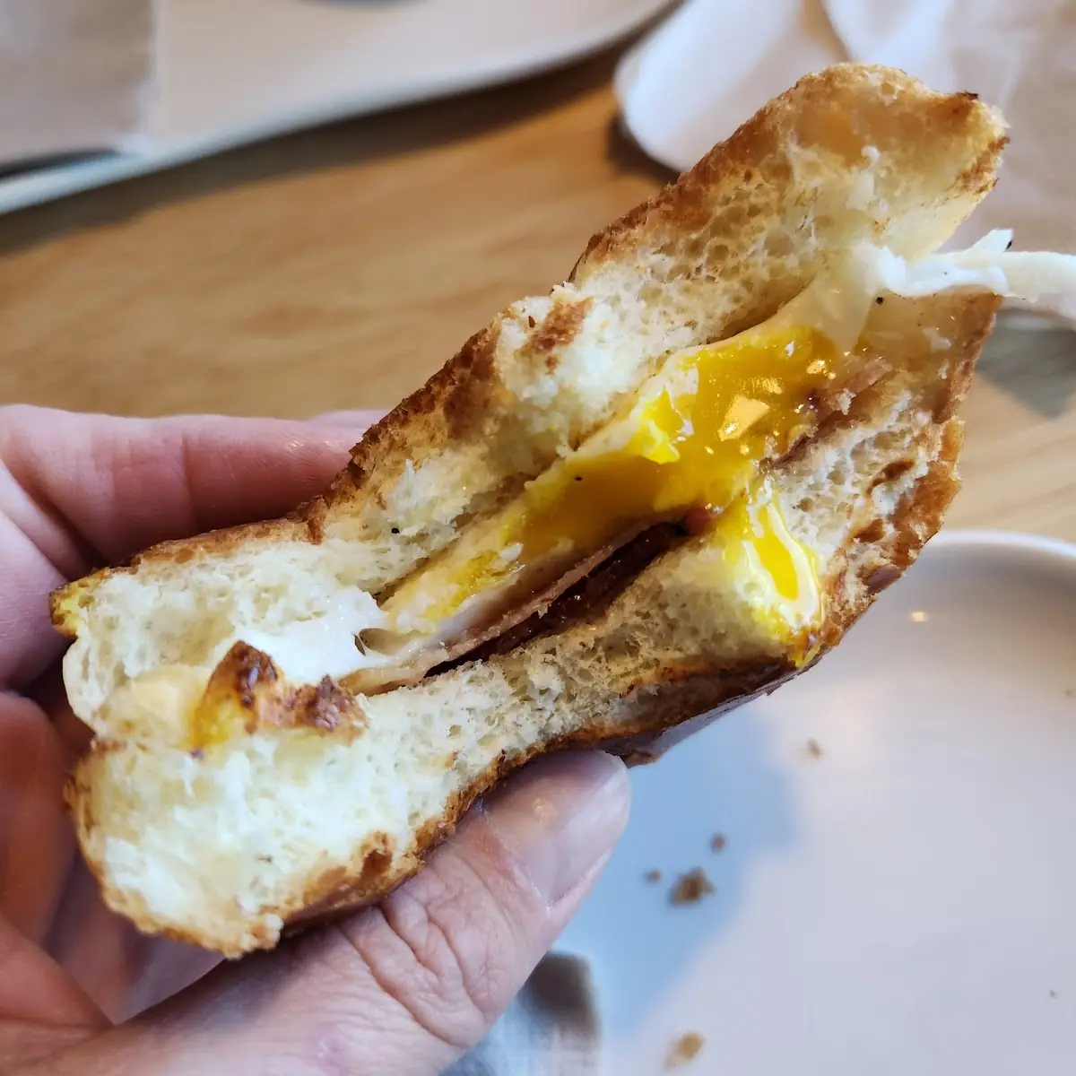 Asiago Sausage & Egg Sandwich