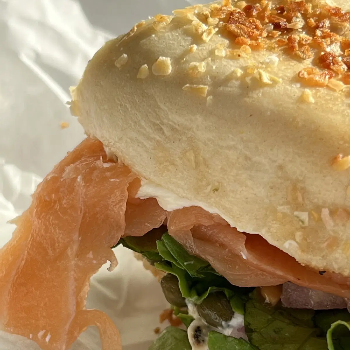 Nova Lox on an Everything Bagel