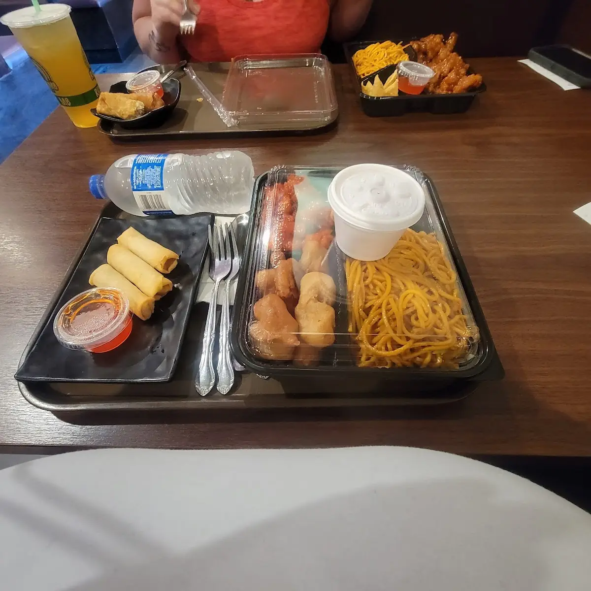 Two Entree with Spring Rolls