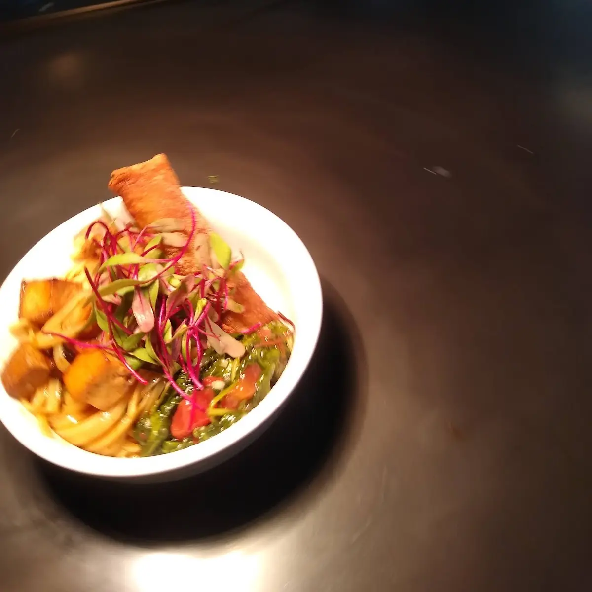Vegan Bowl with Egg Roll