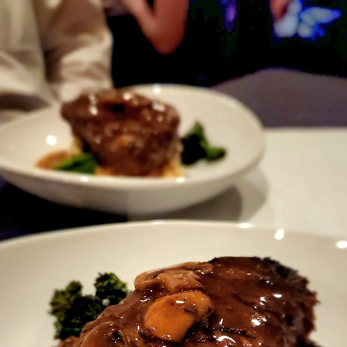 Tenderloin with Broccolini and Gorgonzola Mashed Potatoes