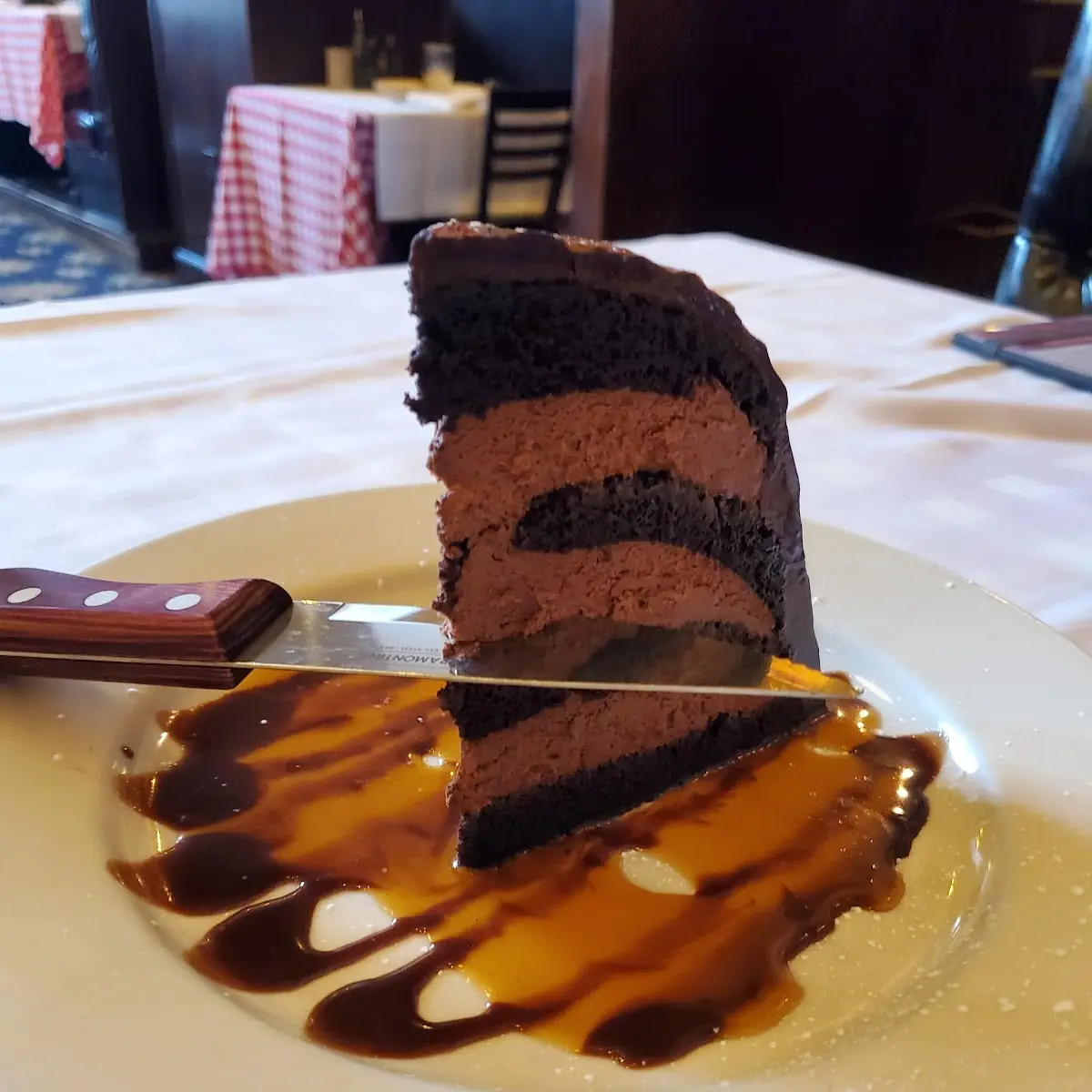 Chocolate Zuccotto Cake Slice
