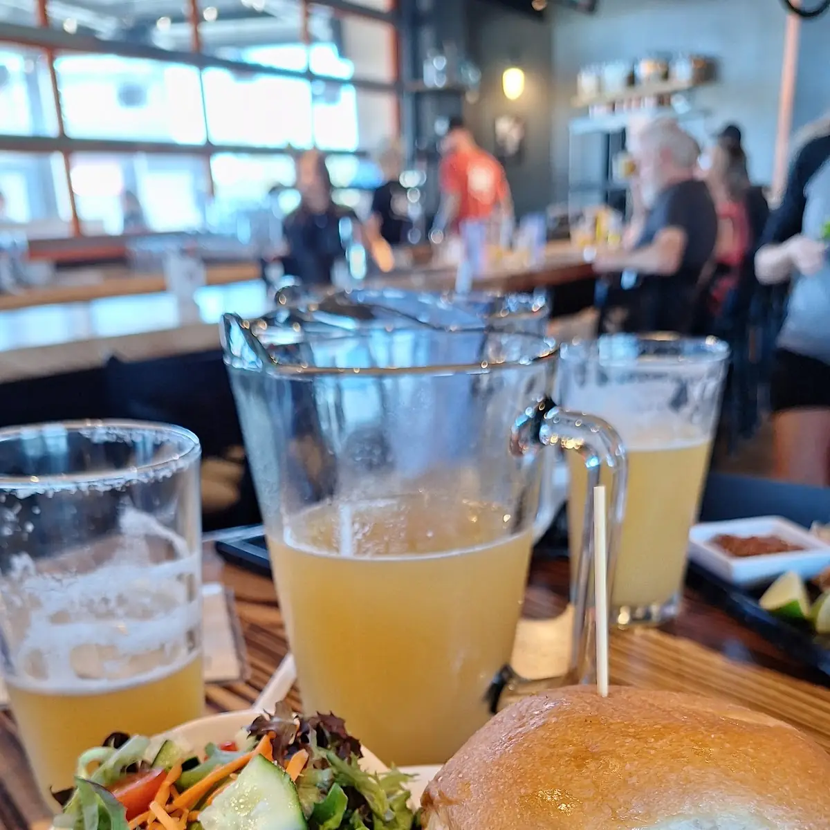 Blue Cheese Burger with Salad