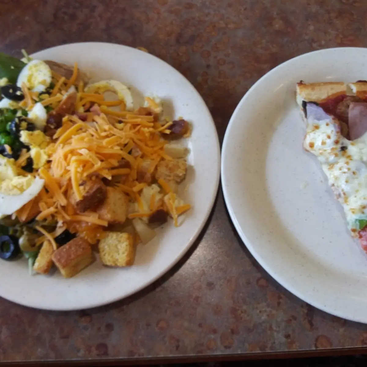 Salad Bar and Pizza
