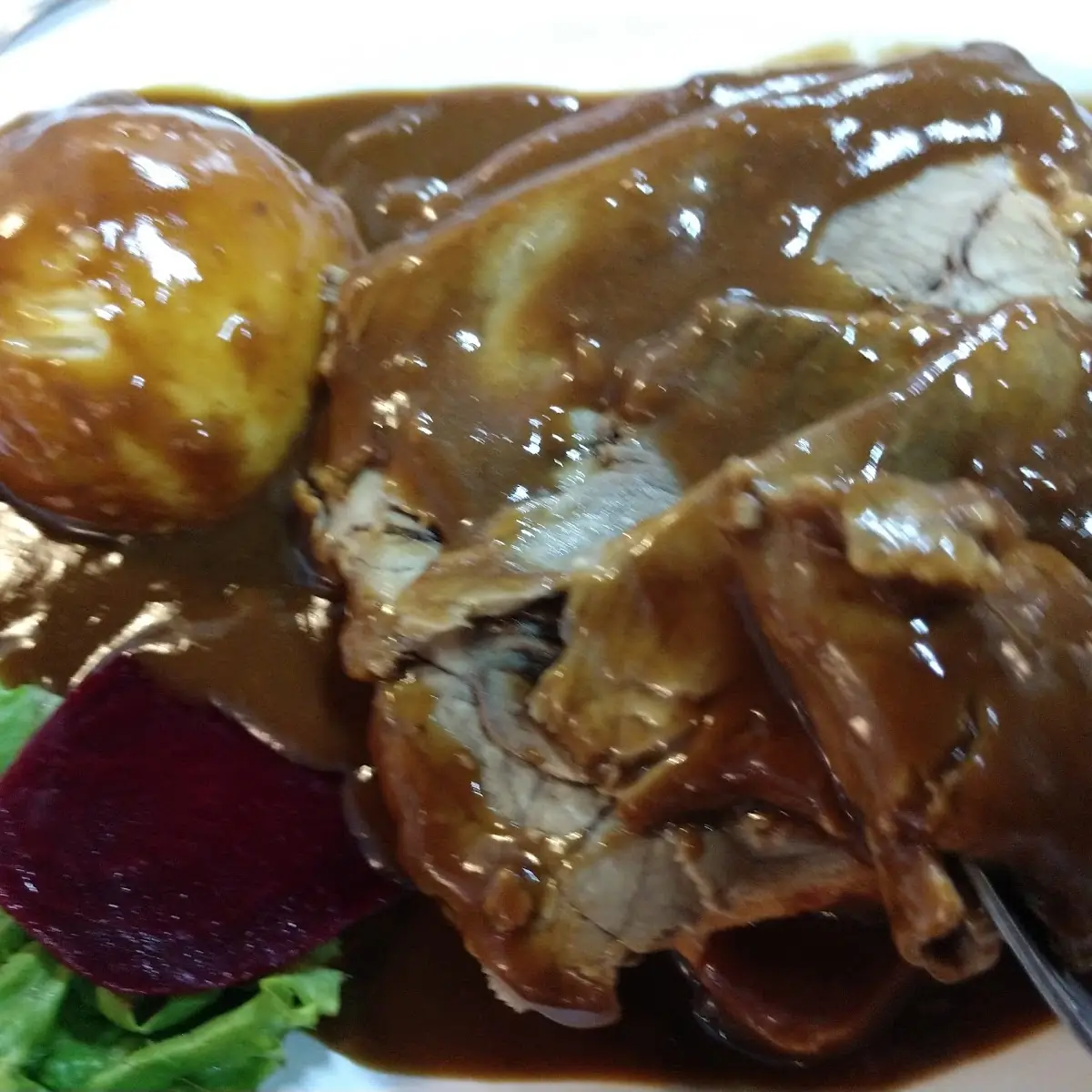 Open Faced Roast Beef