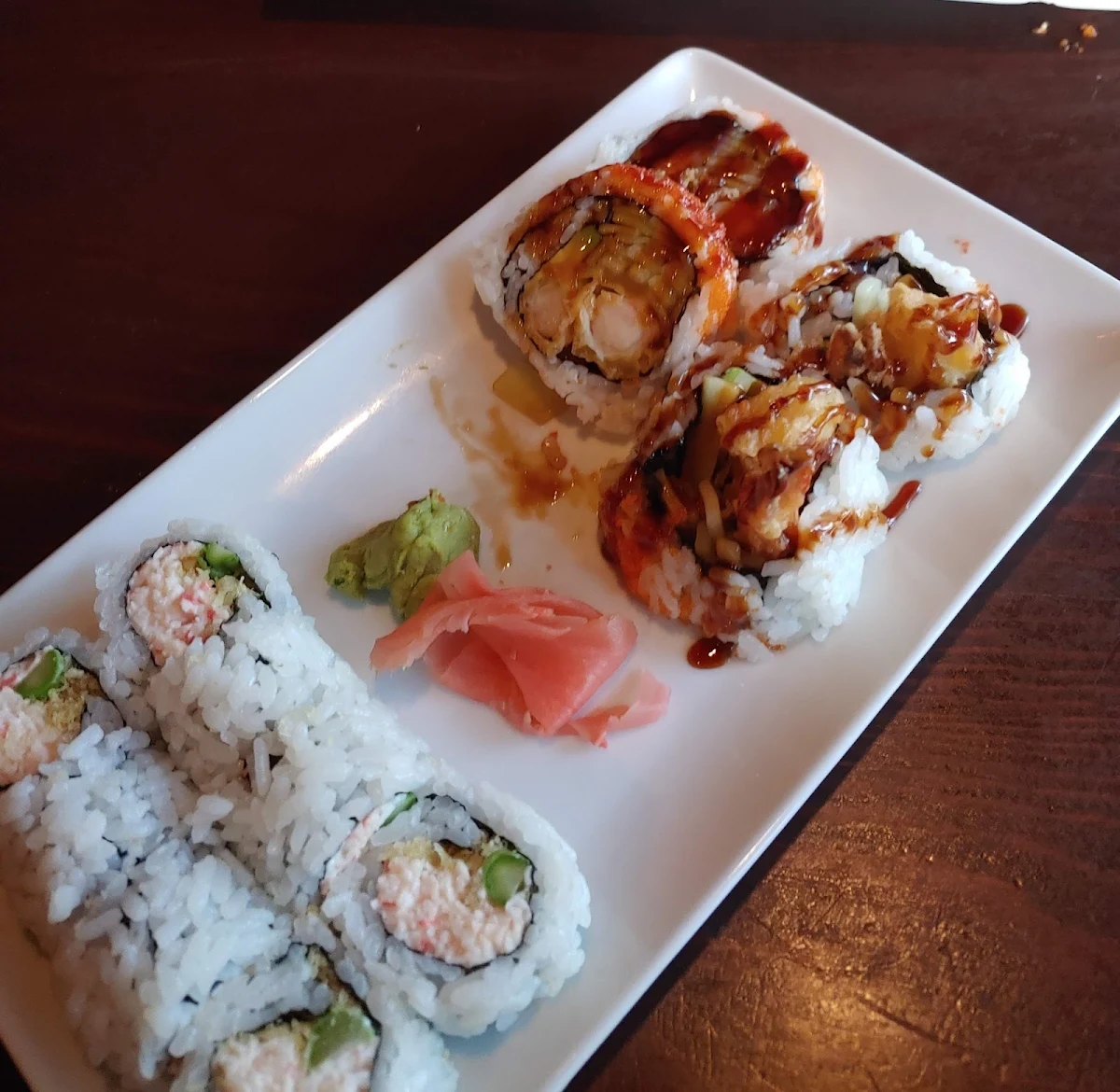 Shrimp Tempura Roll and Crunchy Roll