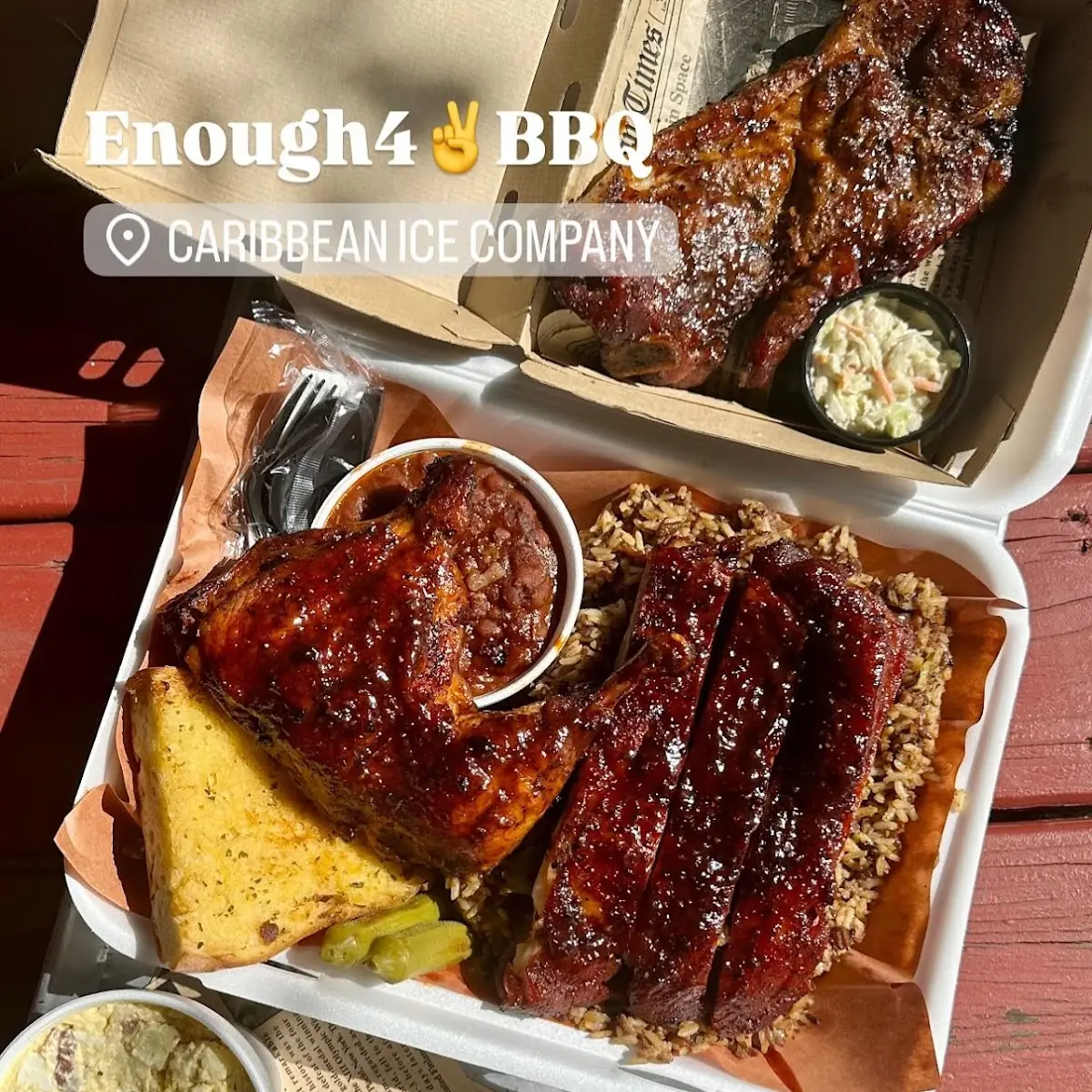 BBQ Rib and Chicken Plate