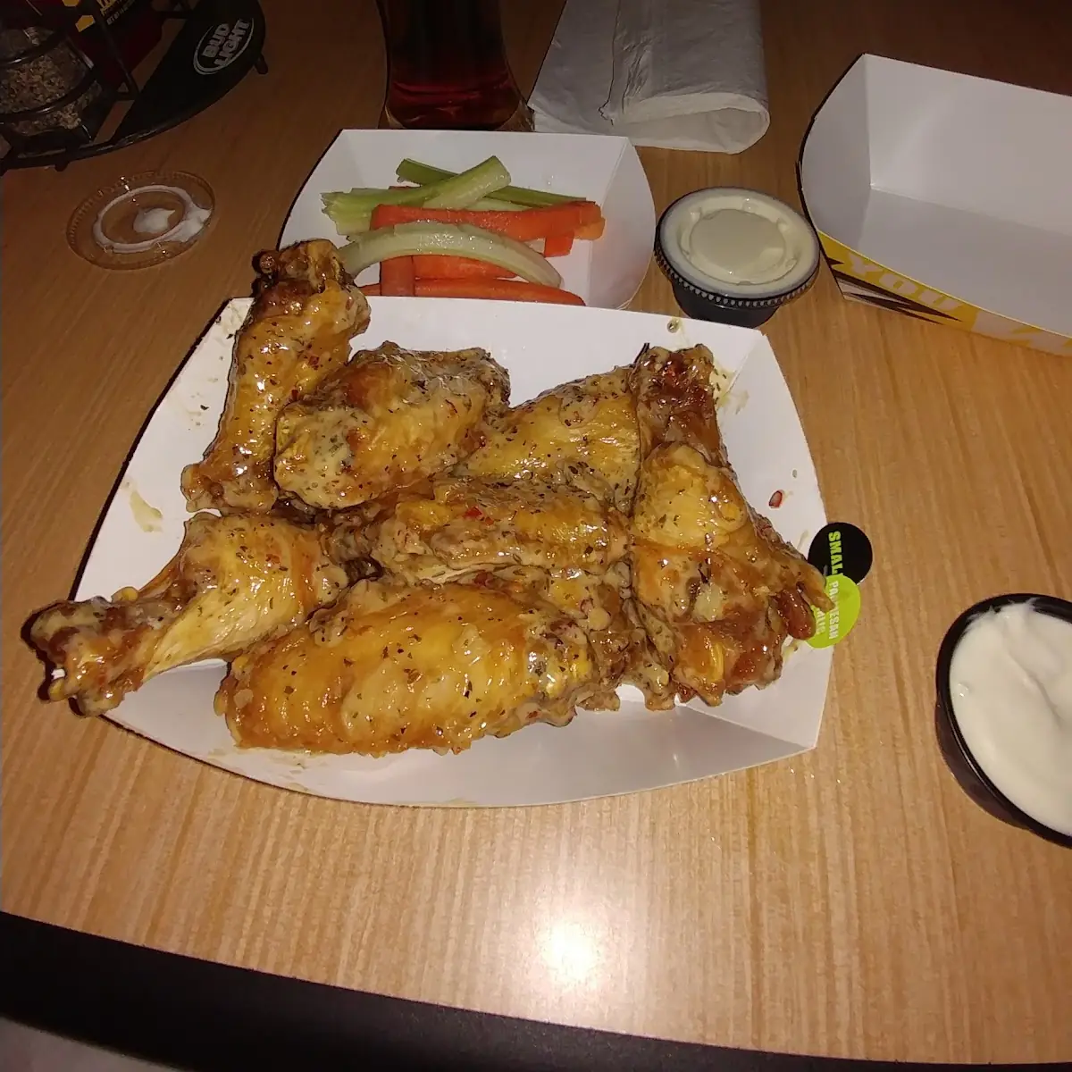 Garlic Parmesan Original Wings Are Great