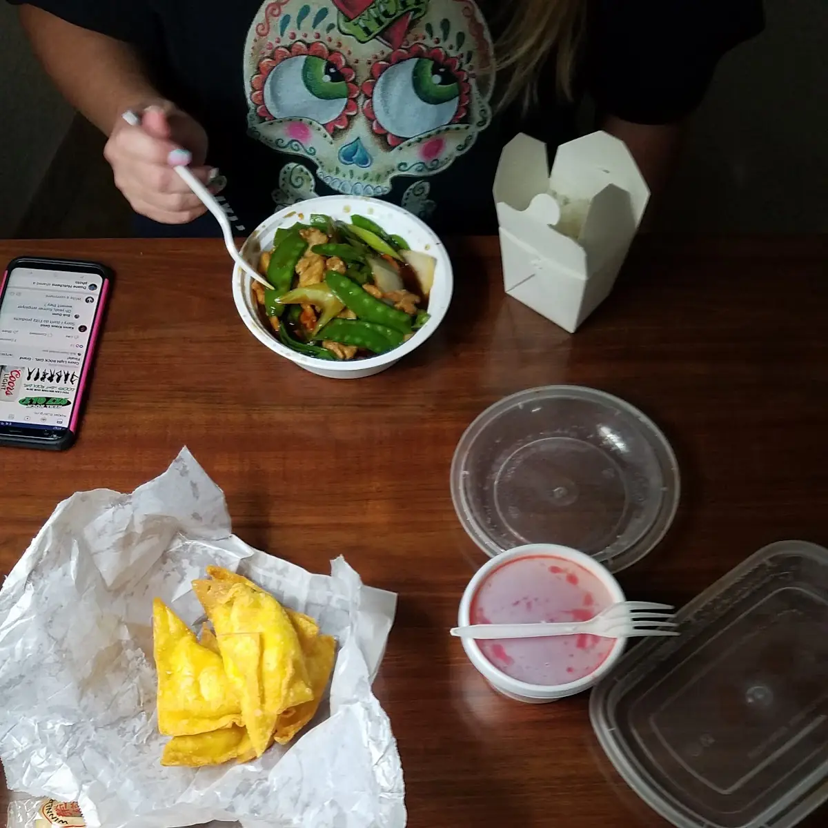Top Snow Peas Chicken Bottom General TSO