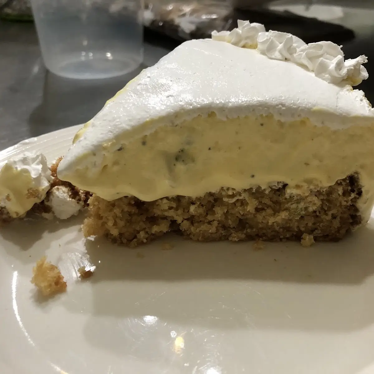 Keshar Pista Ice Cream Cake Slice