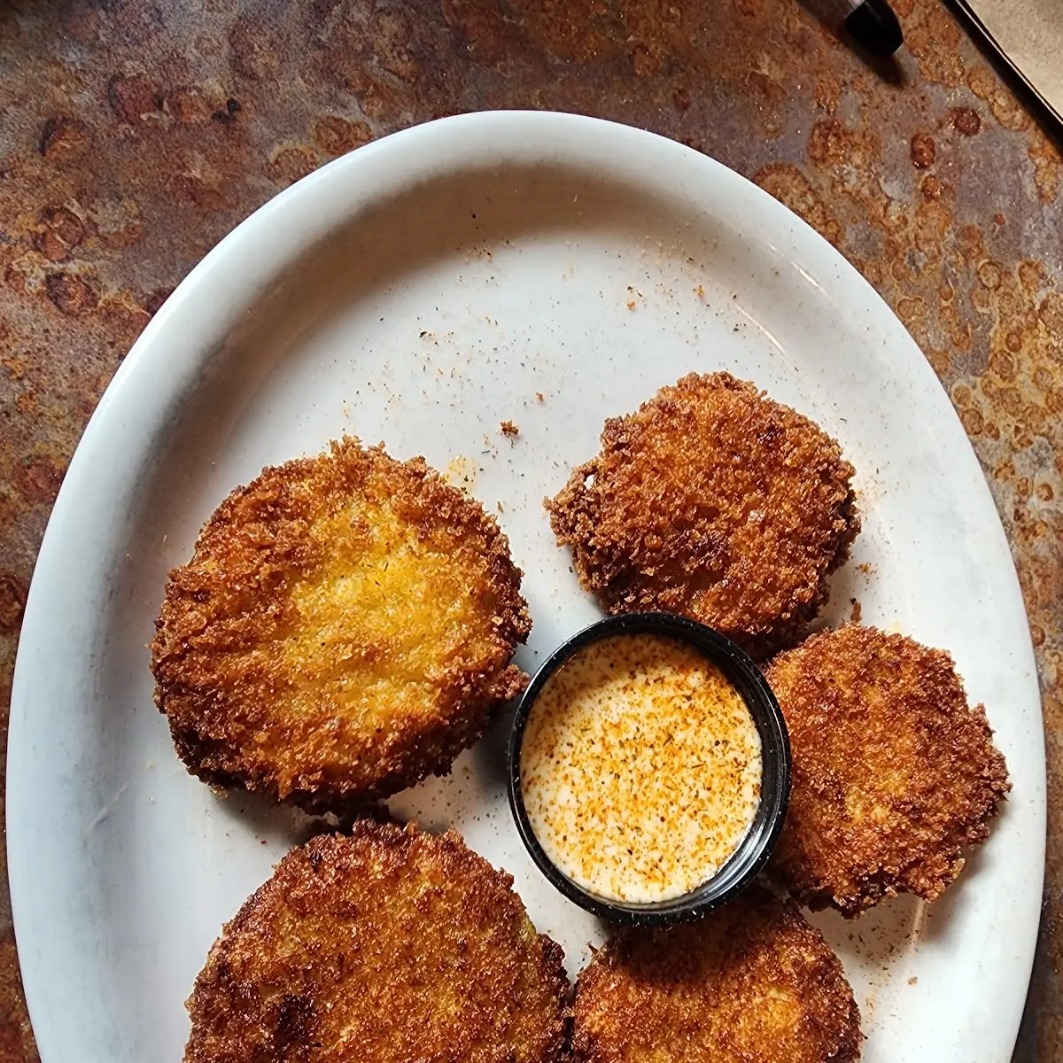 Fried Green Tomatoes with Dipping Sauce