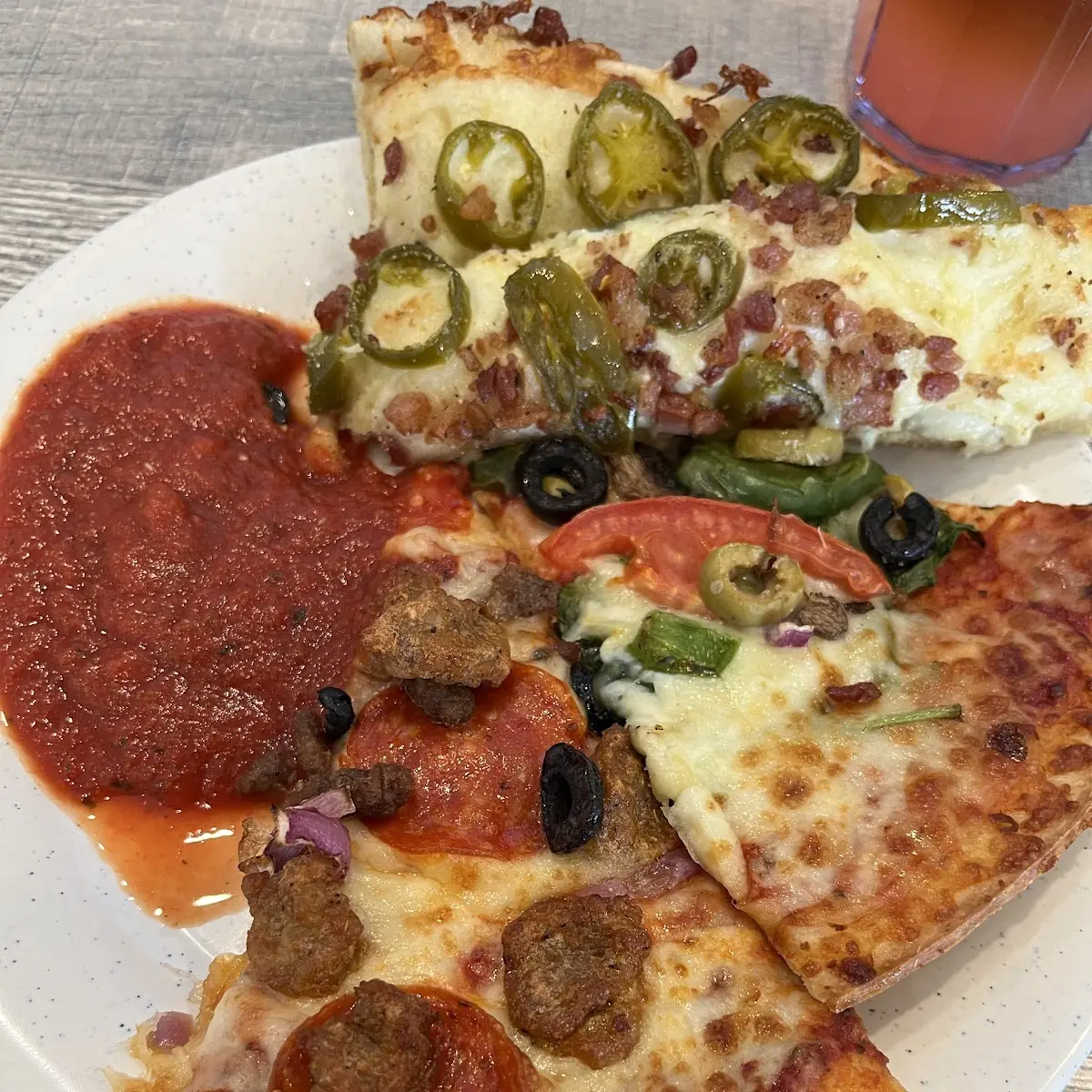 Loaded Cheesy Ranch Stix with Veggie Pizza and Marinara Sauce