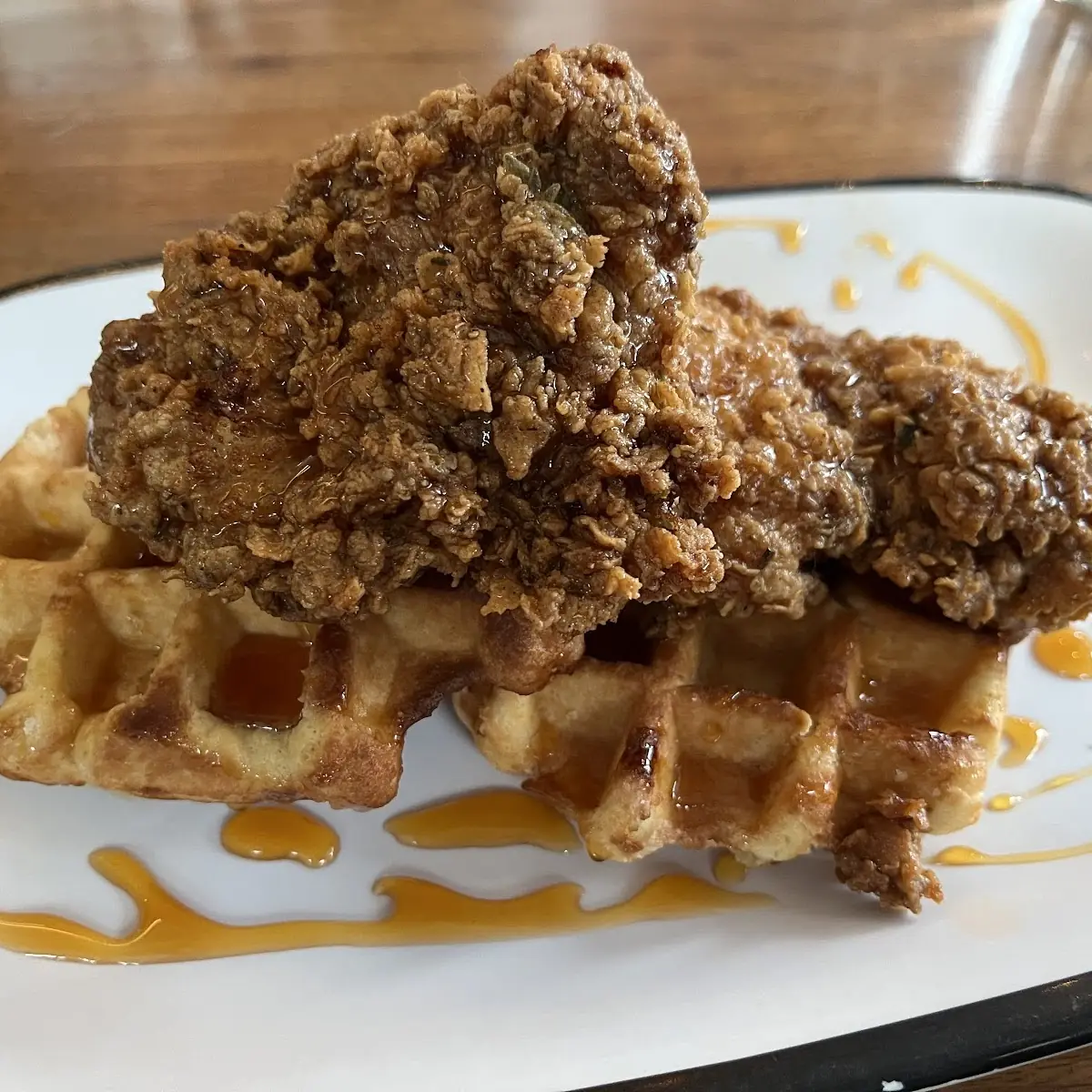 Honey Sriracha Chicken & Waffles