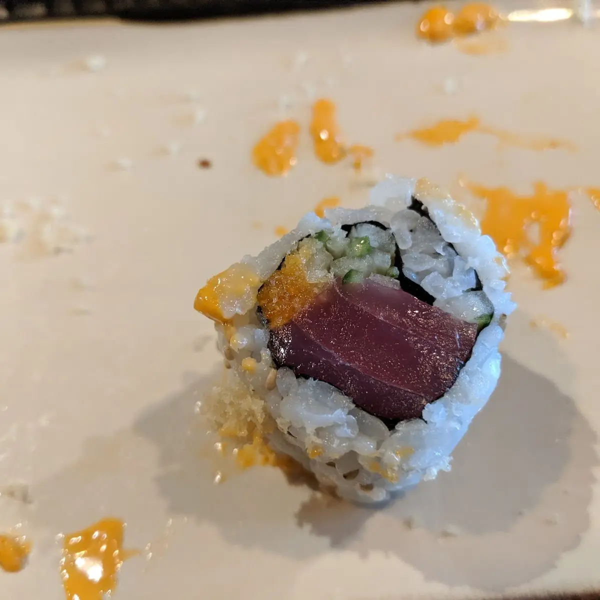Crunchy Spicy Tuna Roll Bottom View