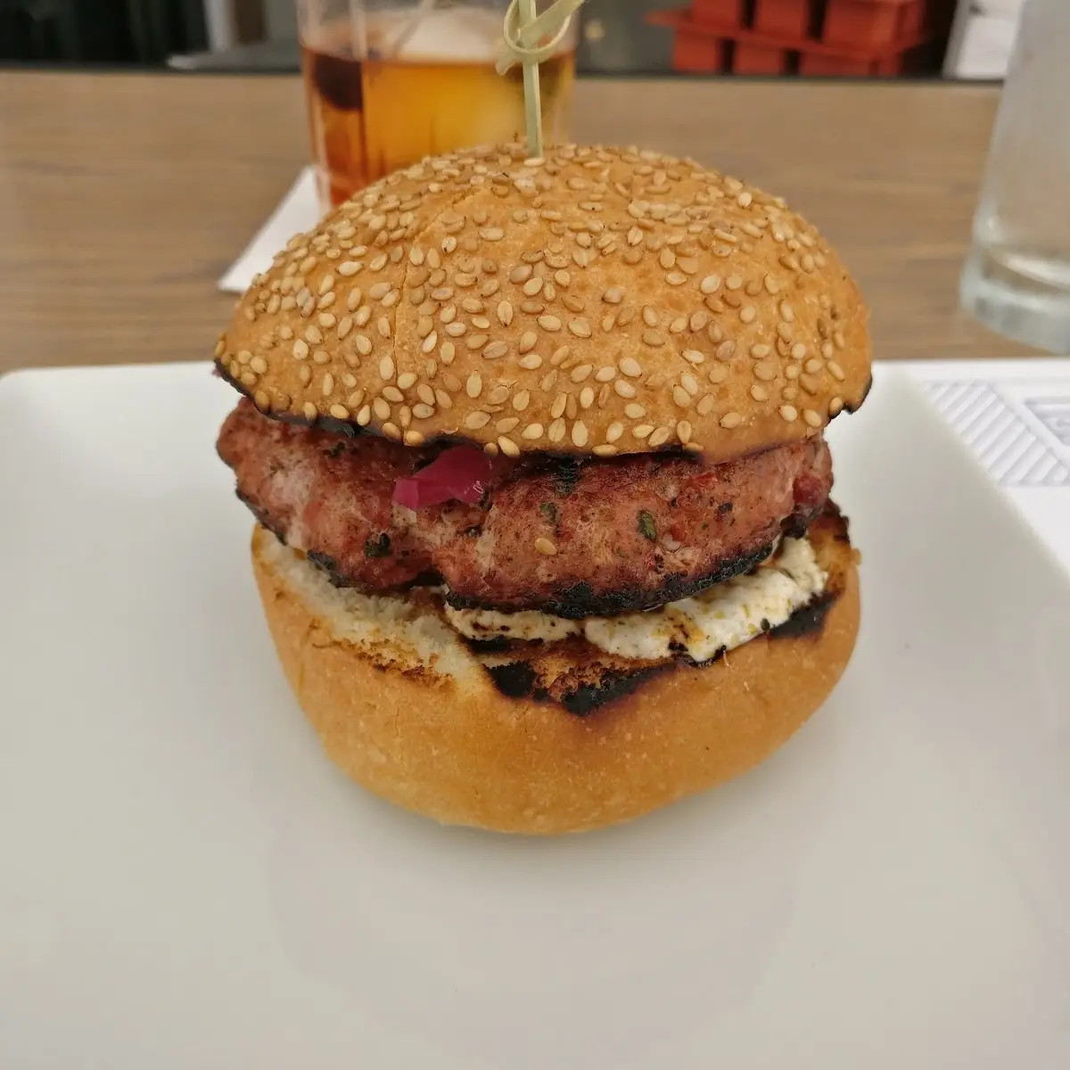 Lamb Burger w Fries