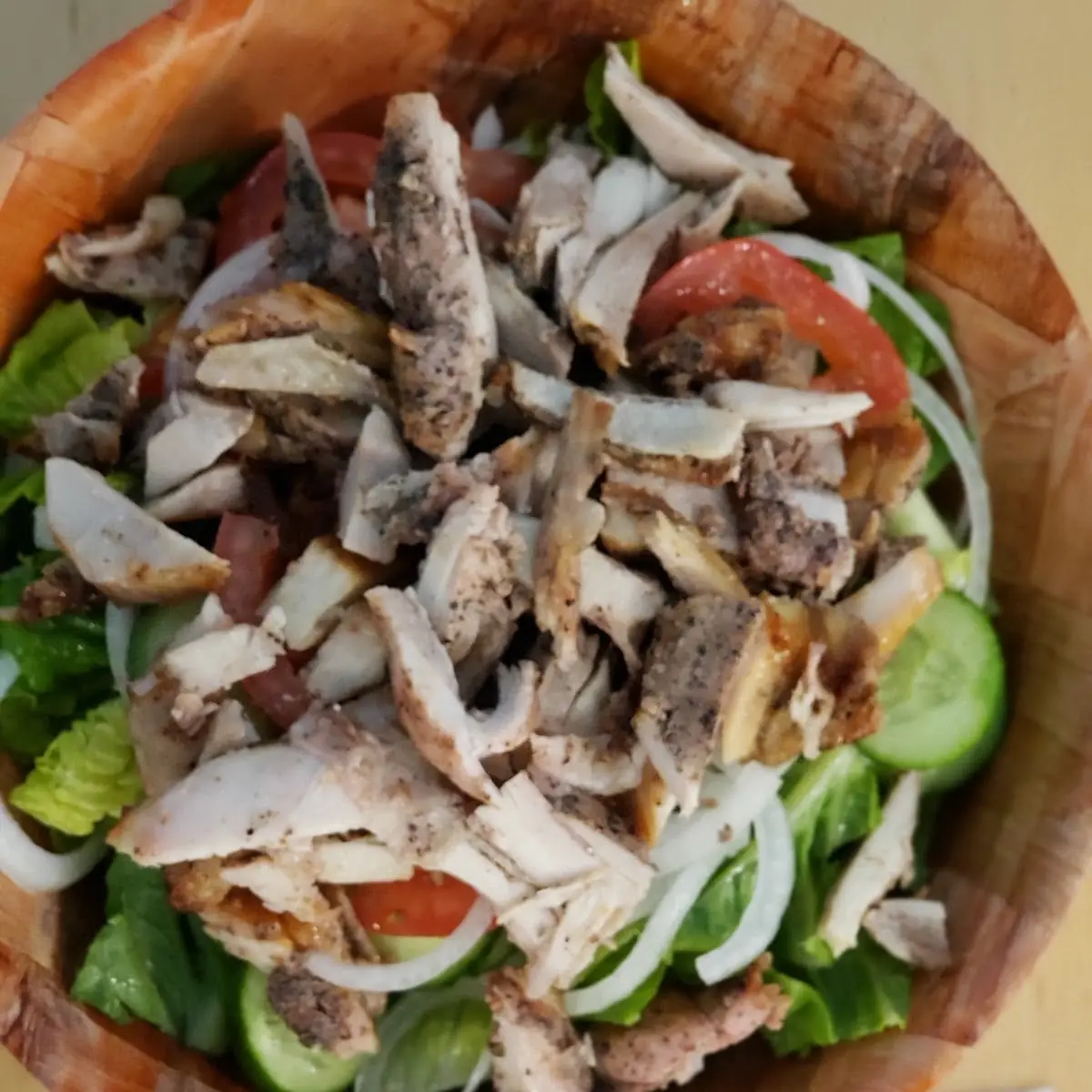 Salad with Chicken Shawarma Plate