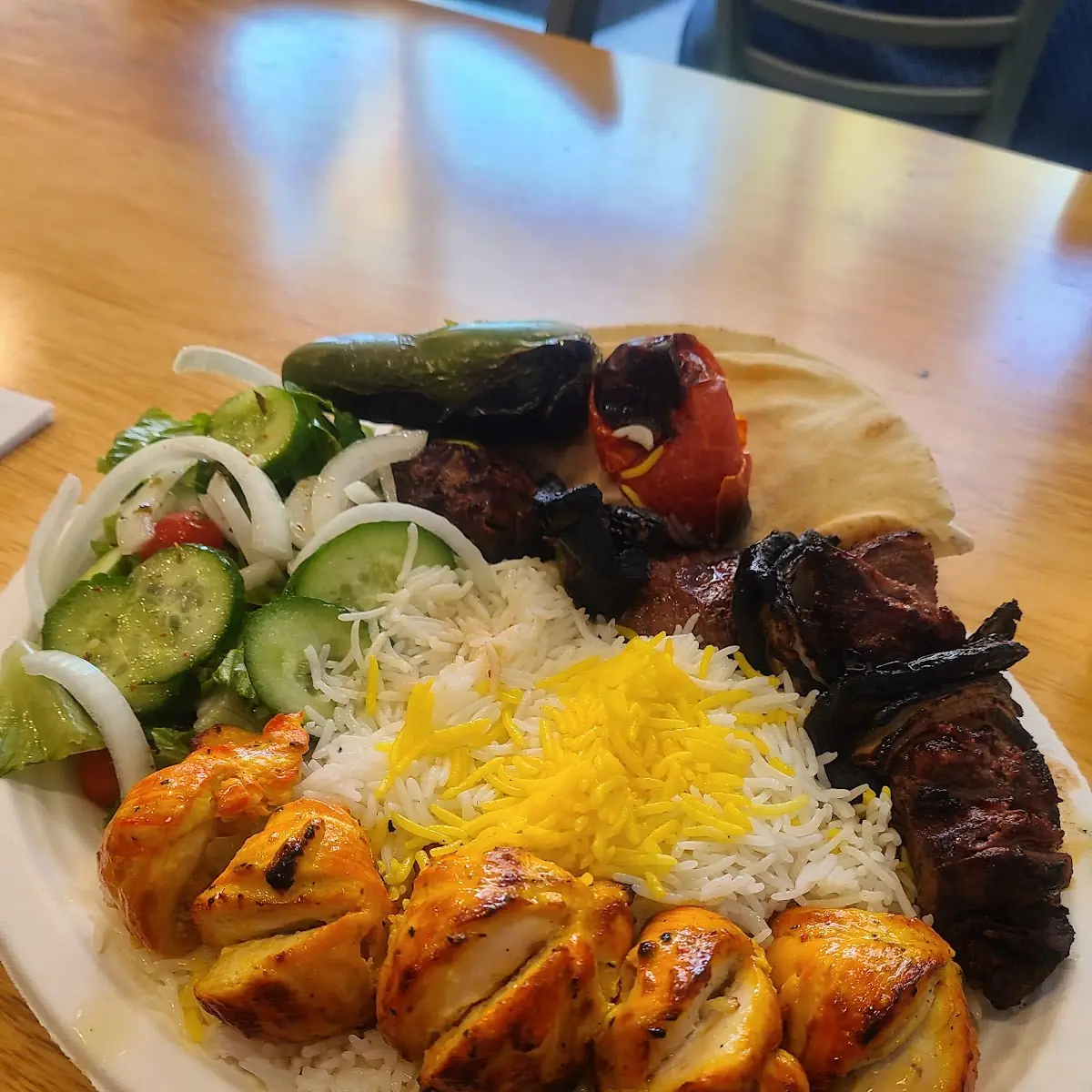 Shish Kabob & Chicken Combo Platter