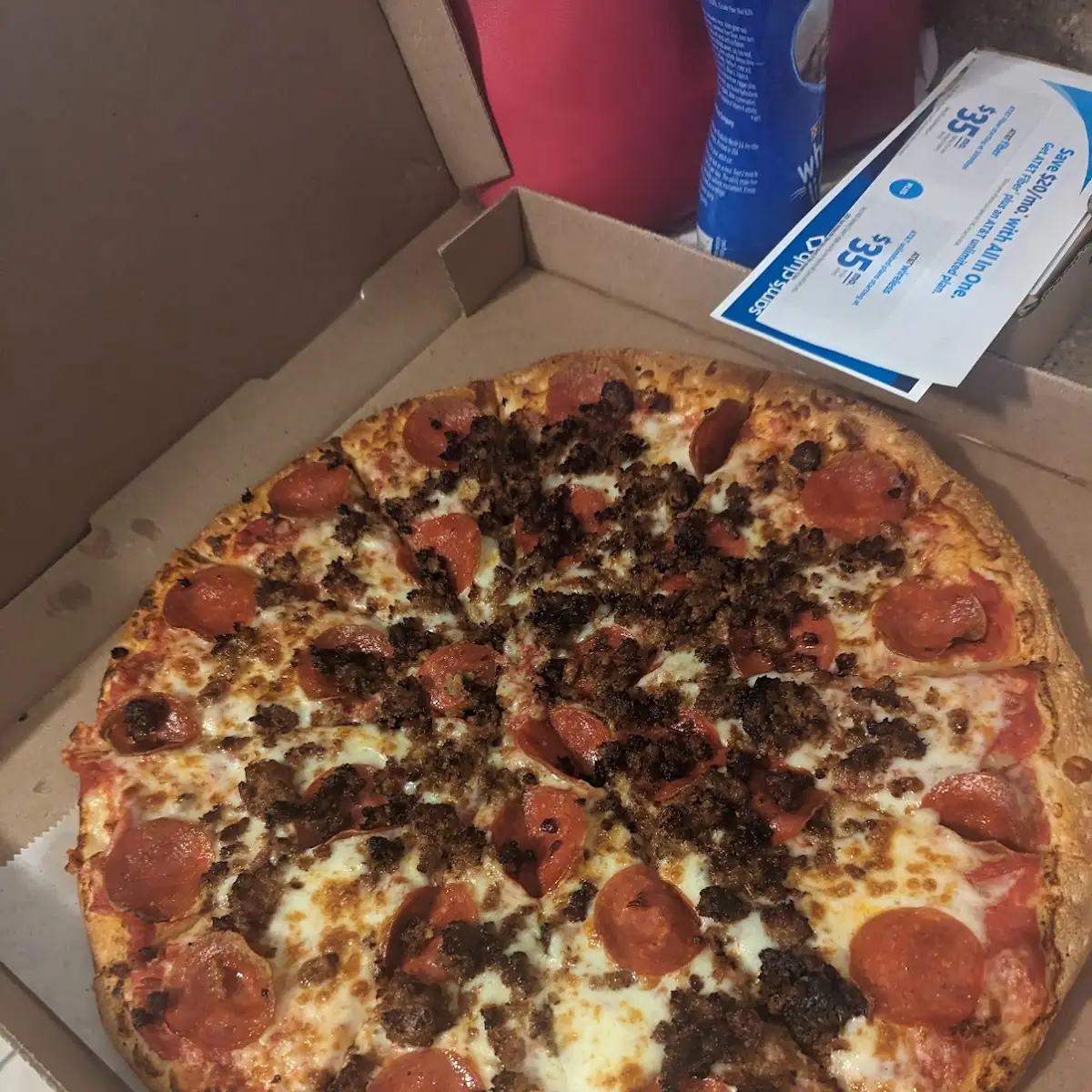 Pepperoni and Sausage Pizza