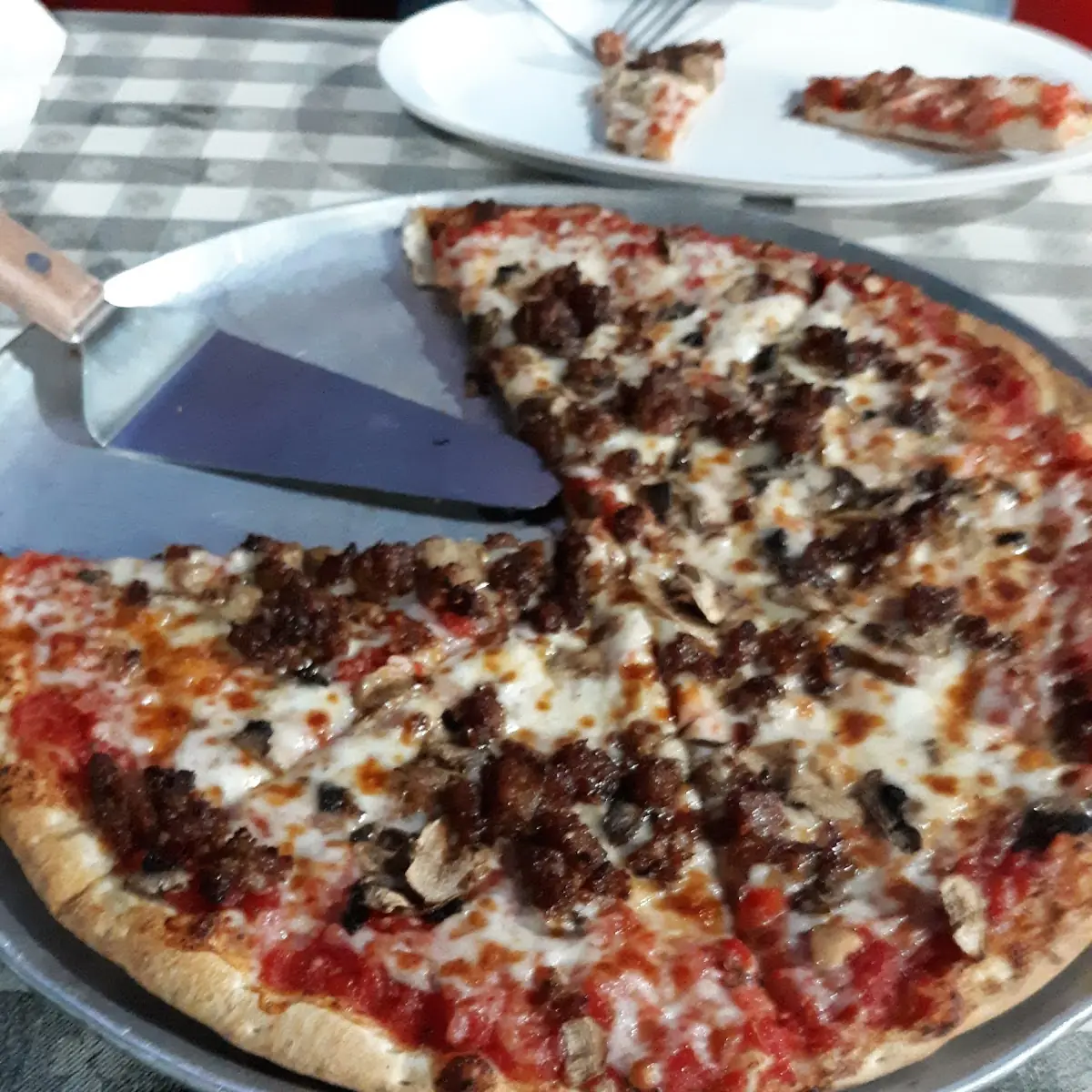 Sausage and Mushroom Pizza