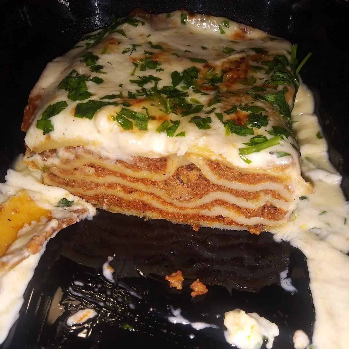 Lasagna and a Side Salad