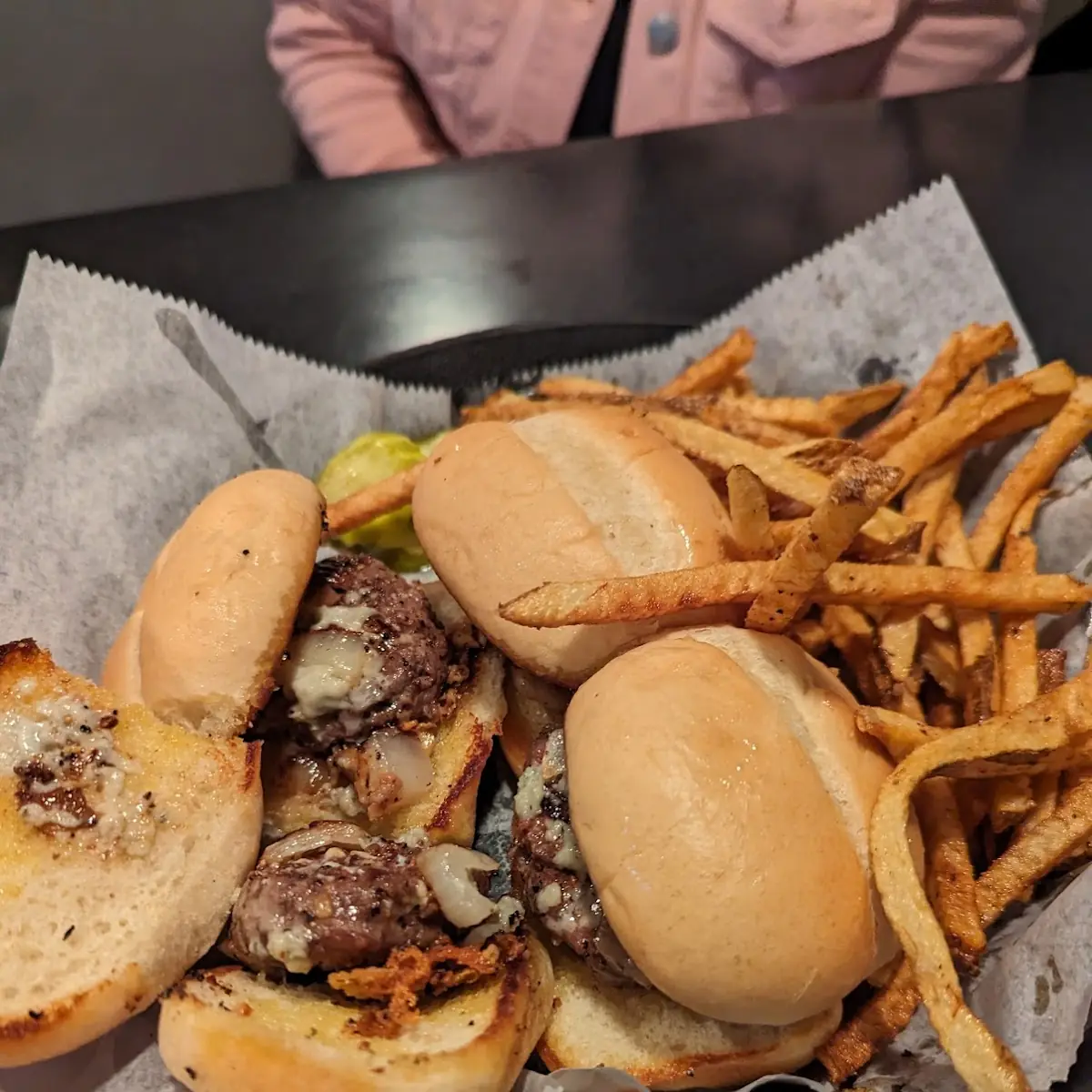 Sliders with Blue Cheese